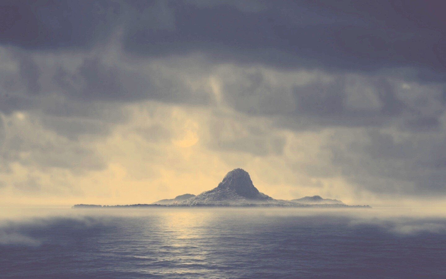 Ночной остров обои