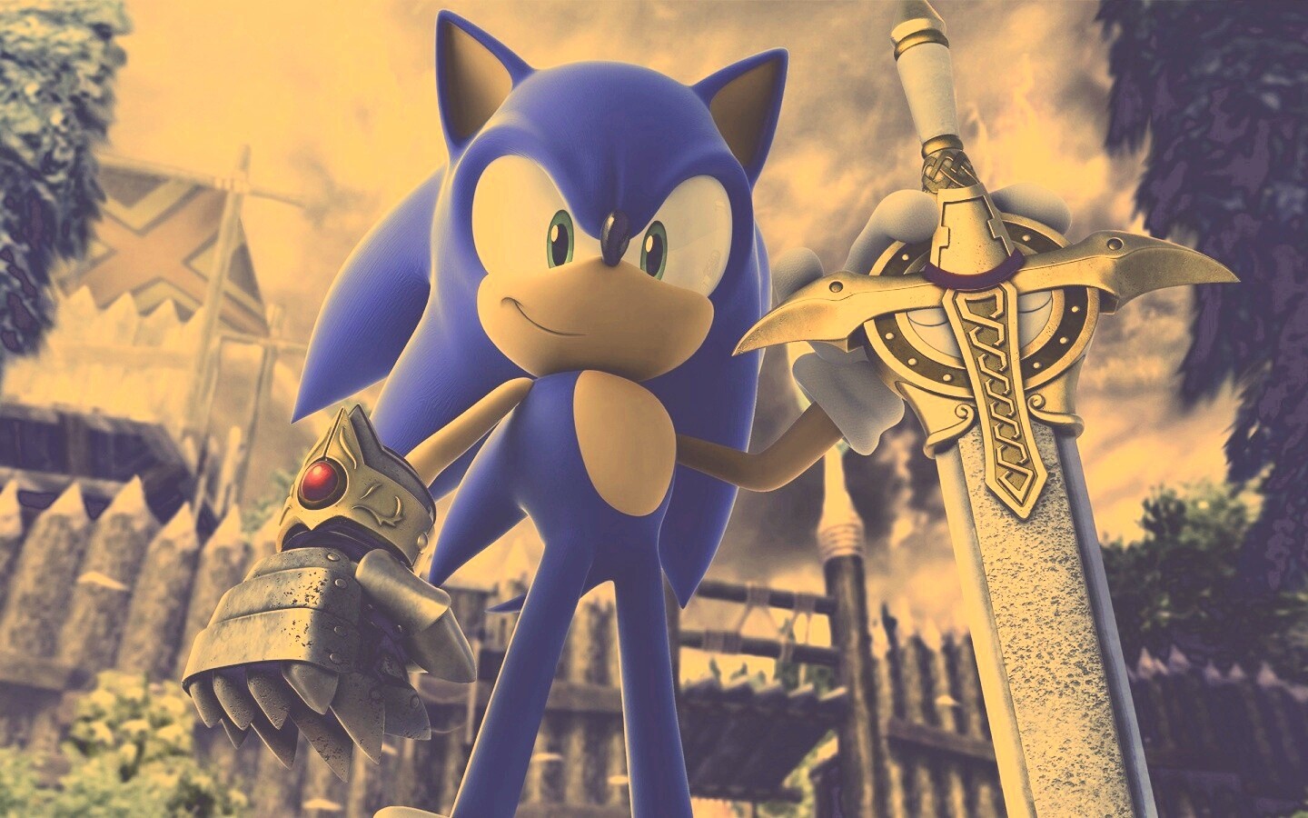 Соник с мечем обои