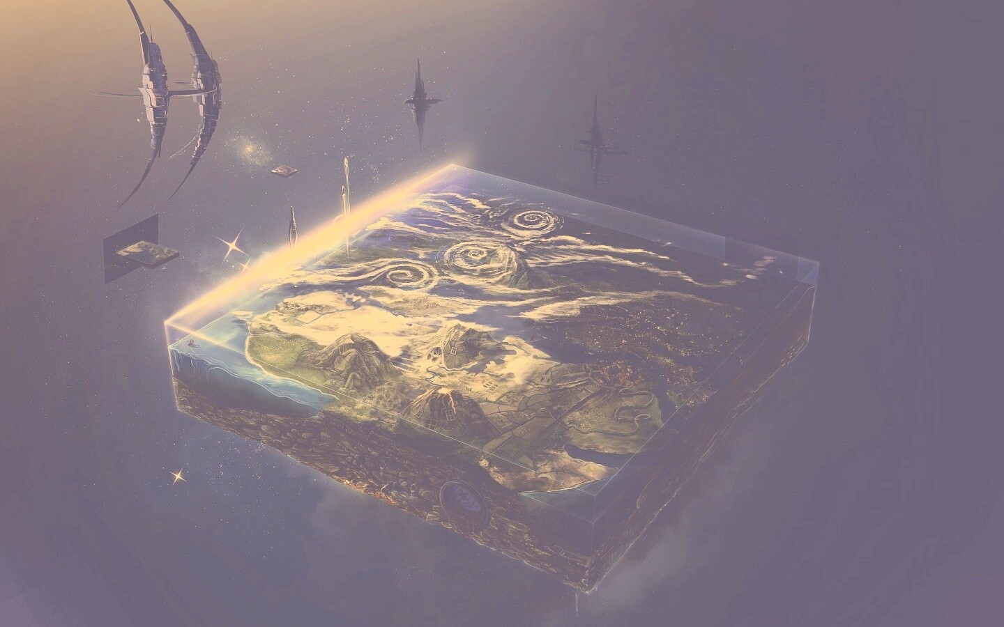 Плоский мир из Homeworld обои