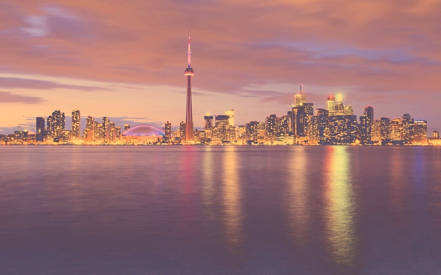 Ночной Торонто обои