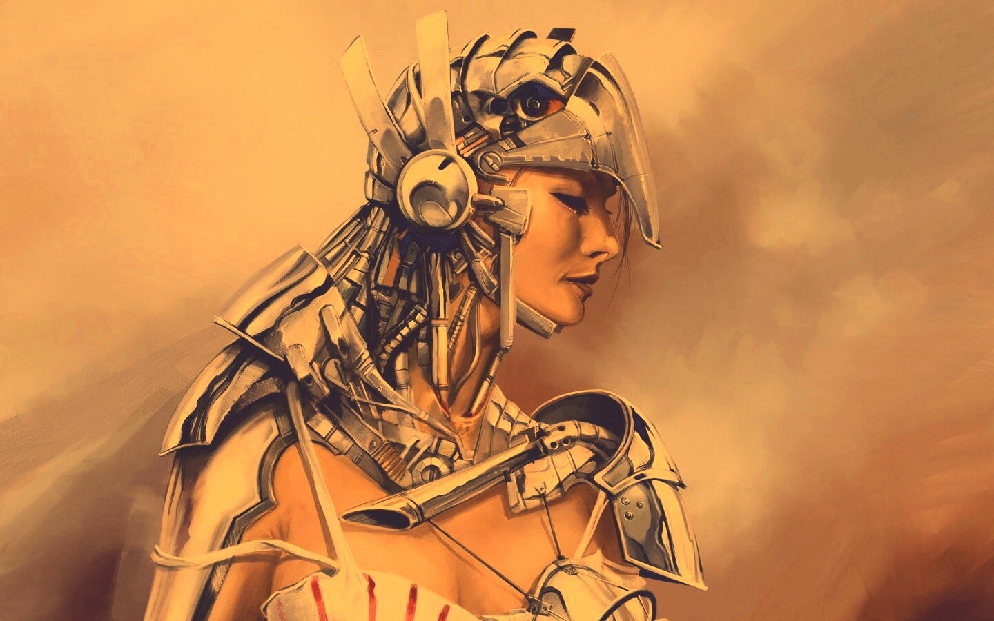 Девушка в силовой броне обои