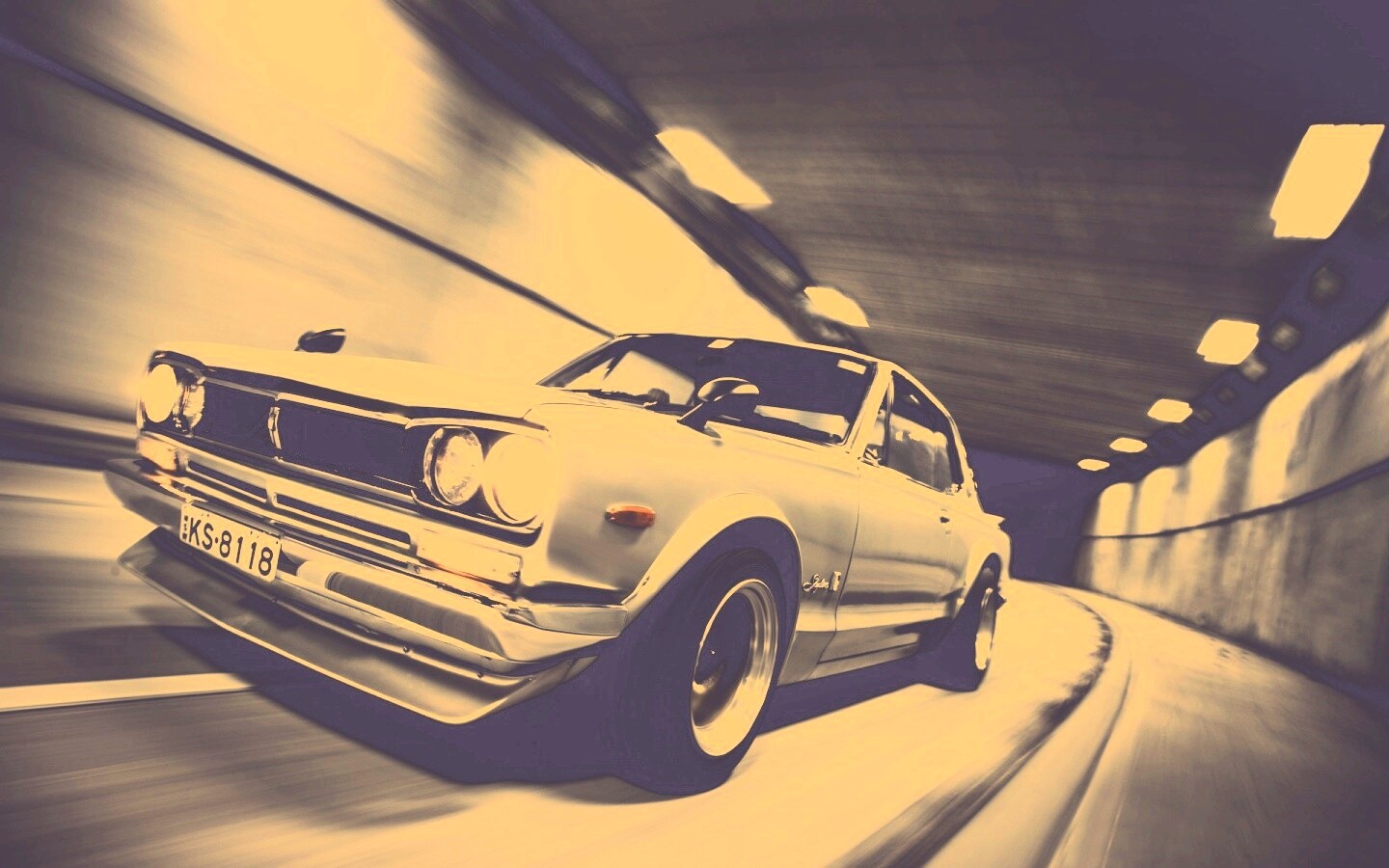 Авто в тоннеле обои