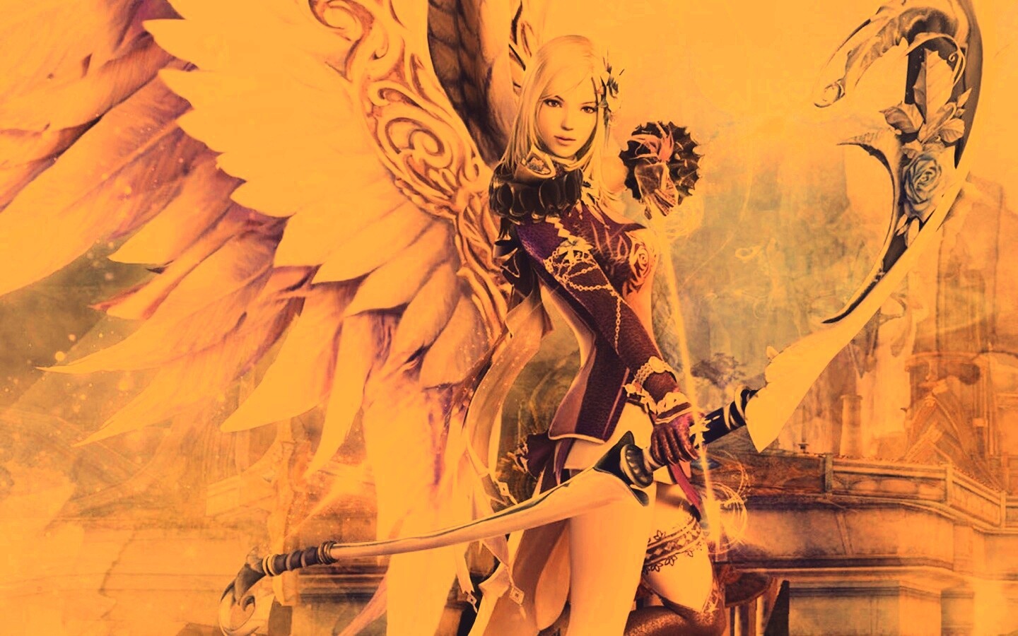 Эльфийка лучница из Aion обои