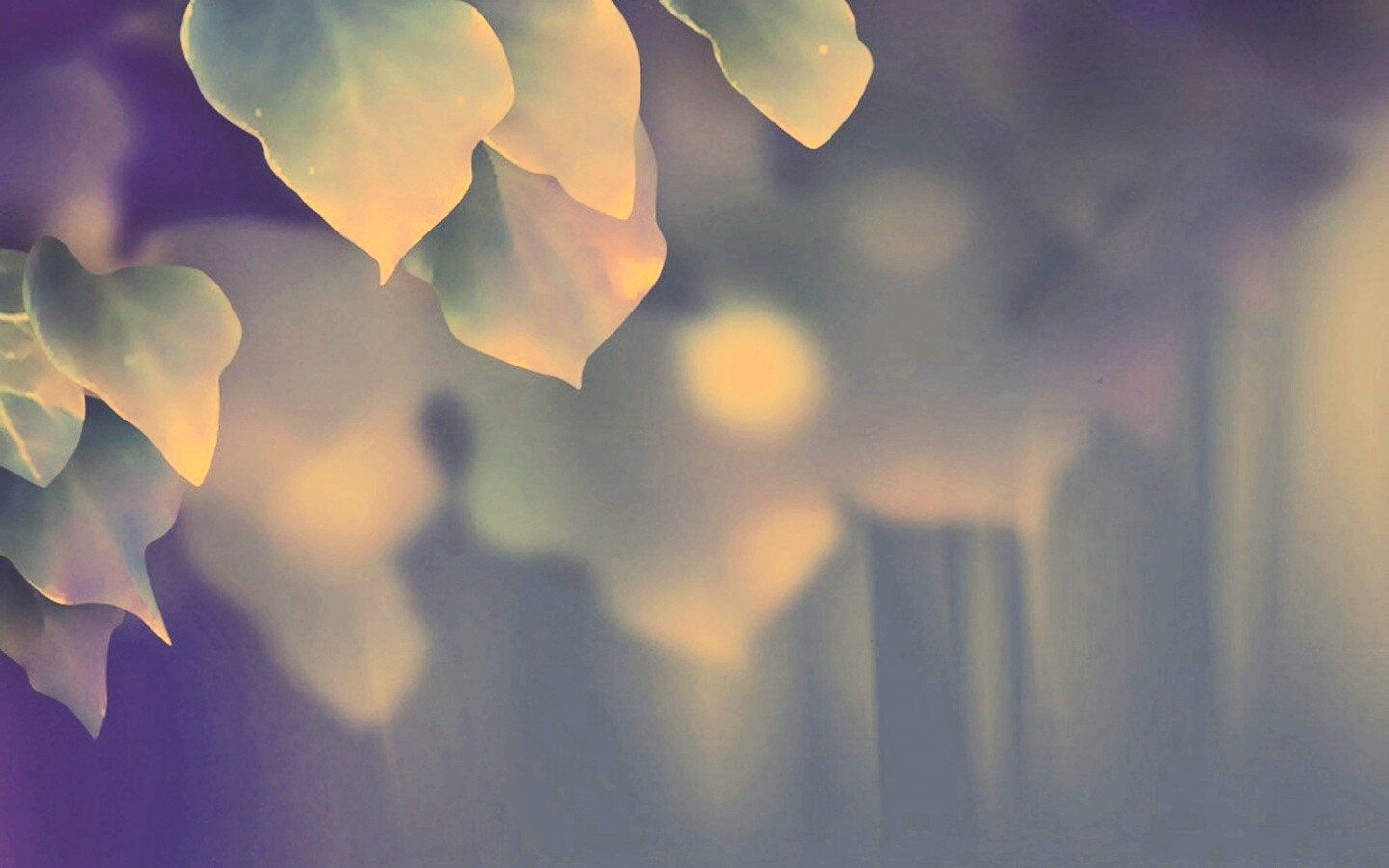 Синие листья обои