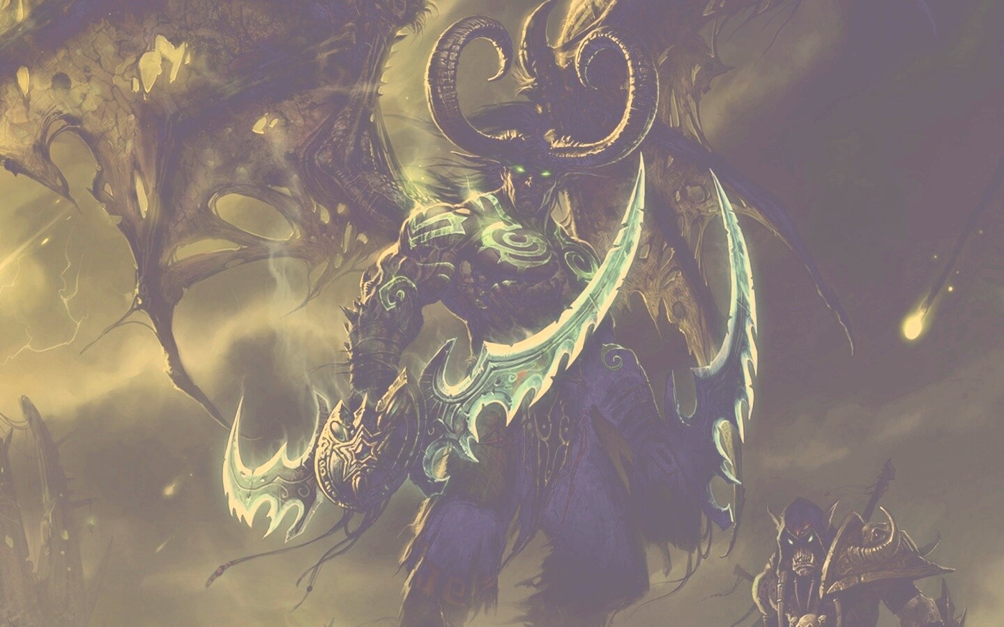 Иллидан с клинками обои