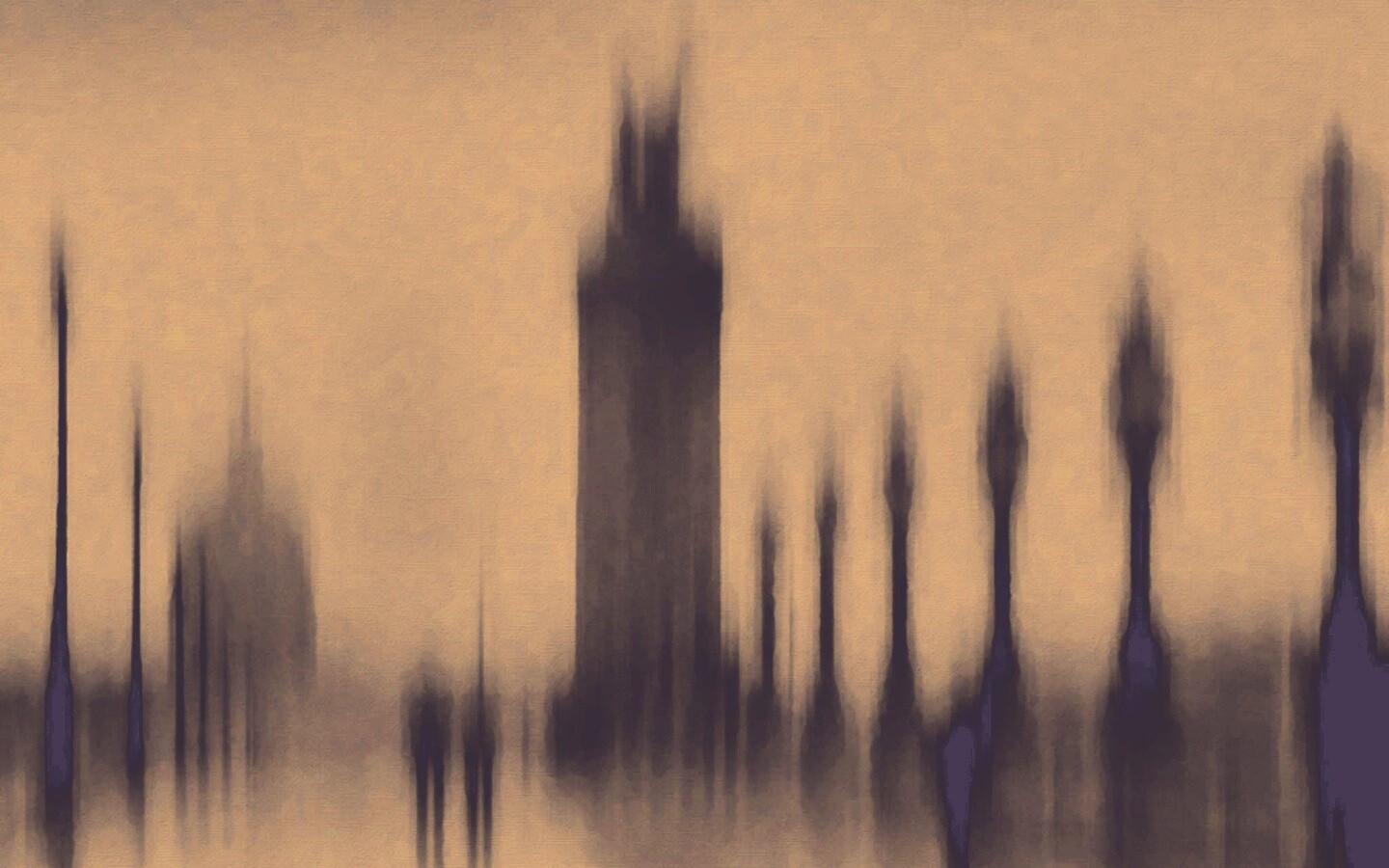 Размытый вид с моста обои