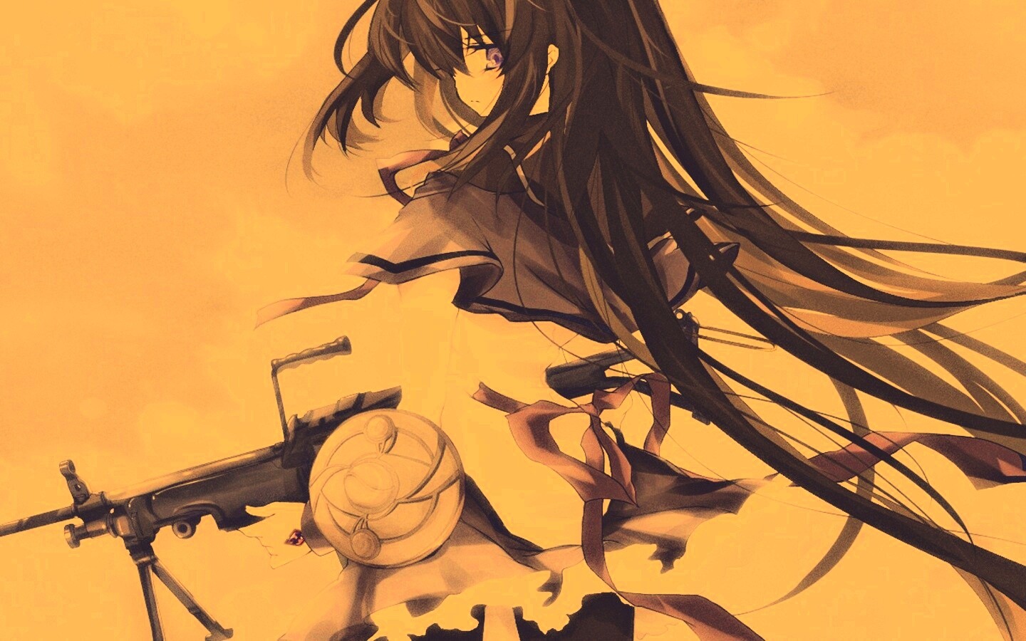 Девушка с автоматом обои