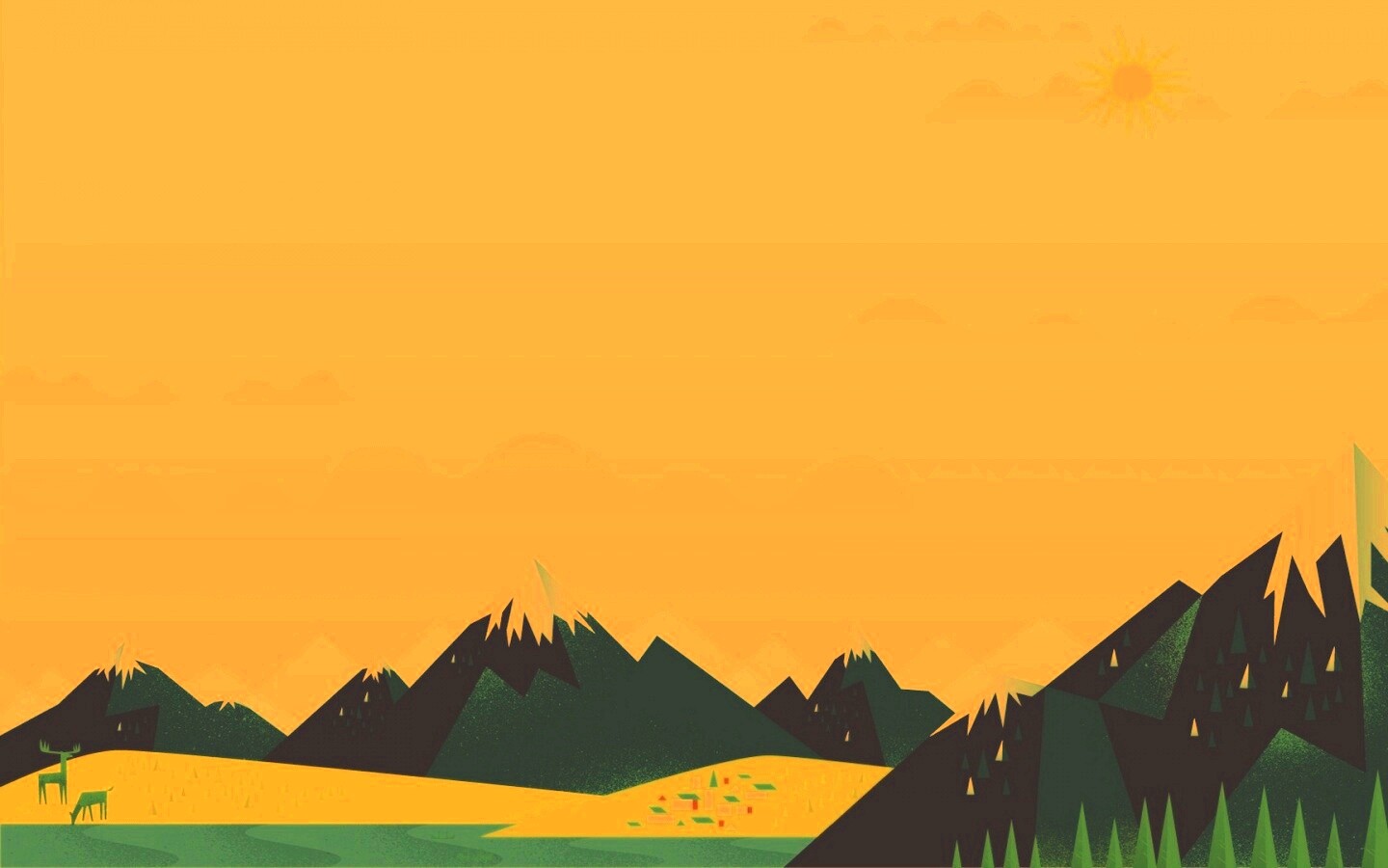 Векторный пейзаж обои