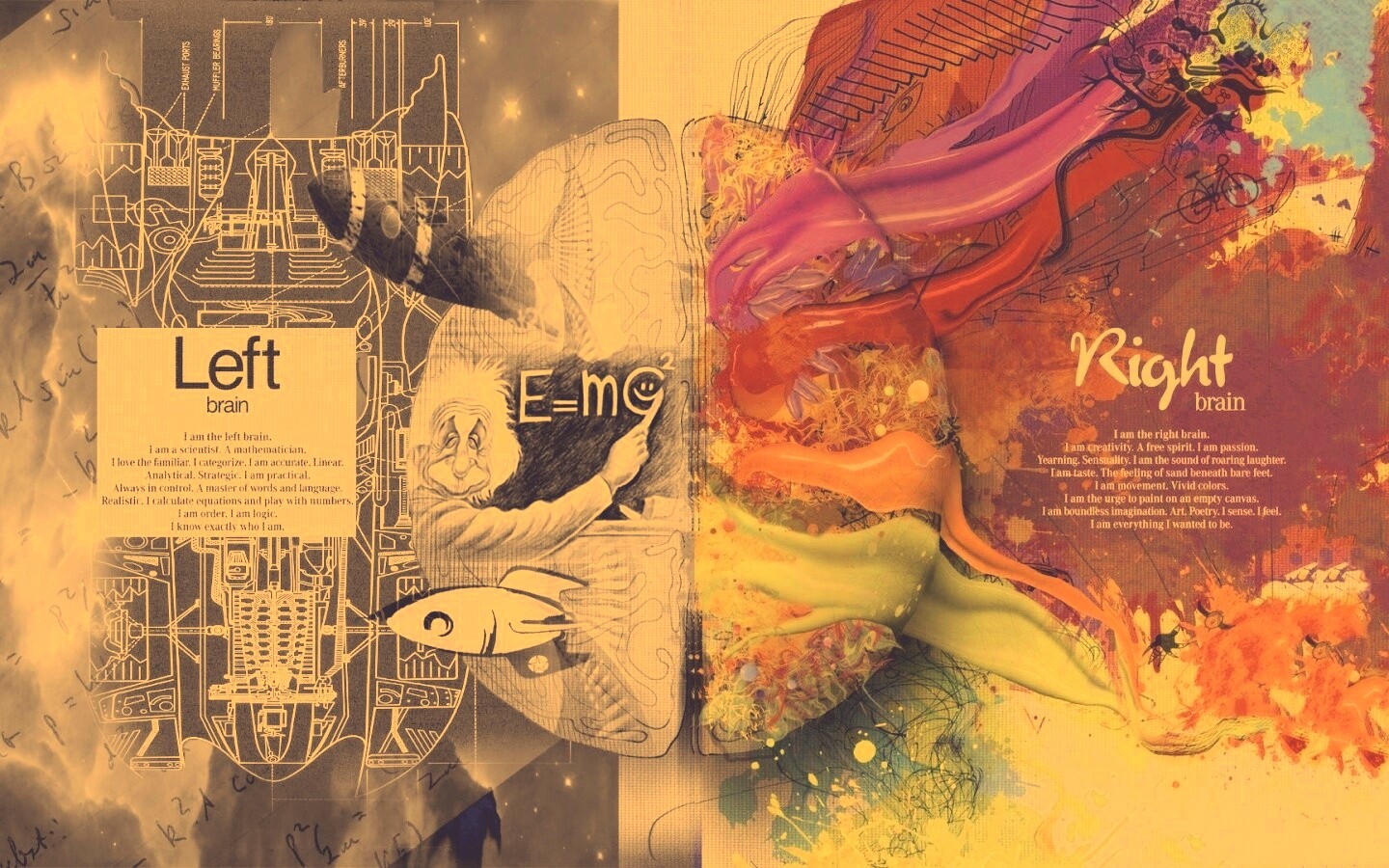 Логика против креатива обои