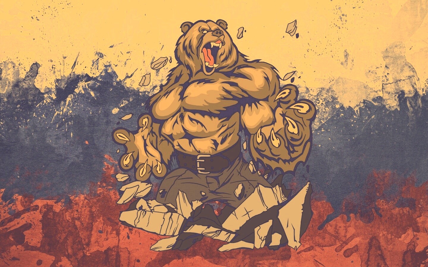 Русский патриотический медведь обои