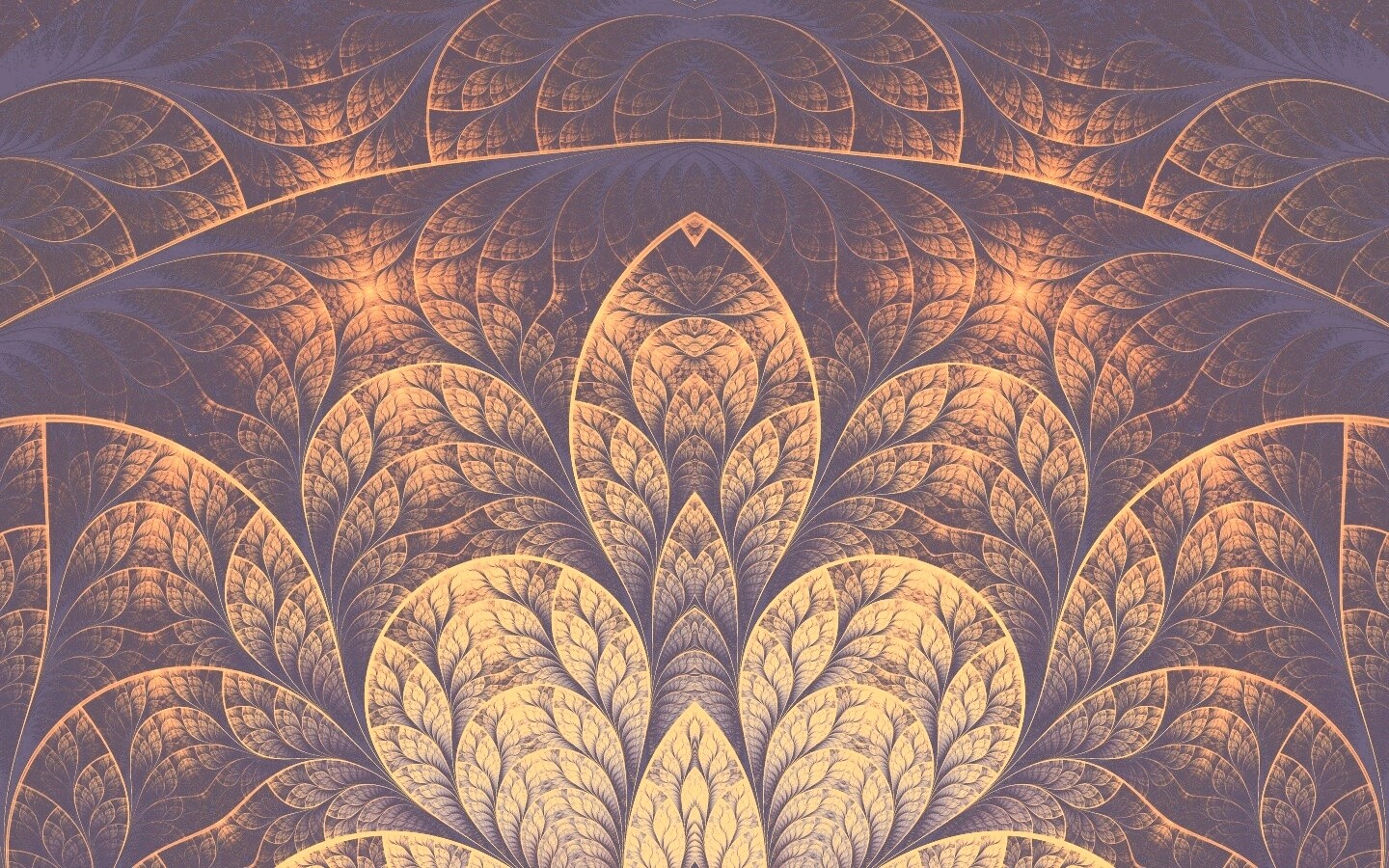 Фрактальные листья обои