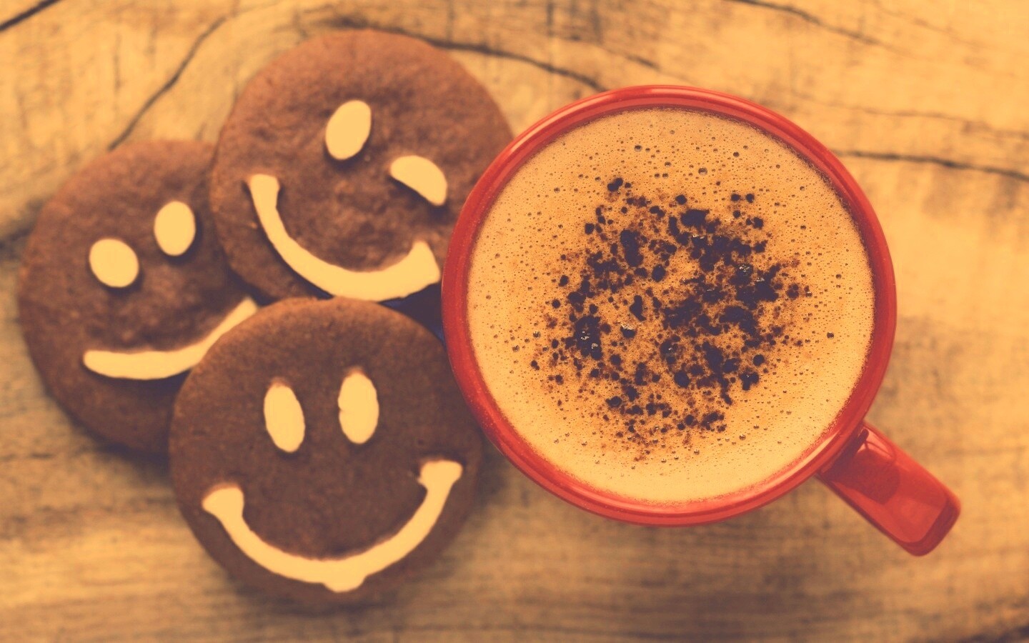 Кофе с печеньками обои