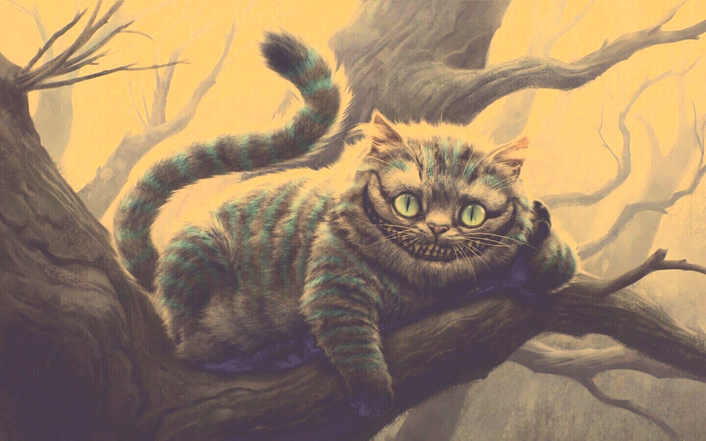 Чеширский кот обои