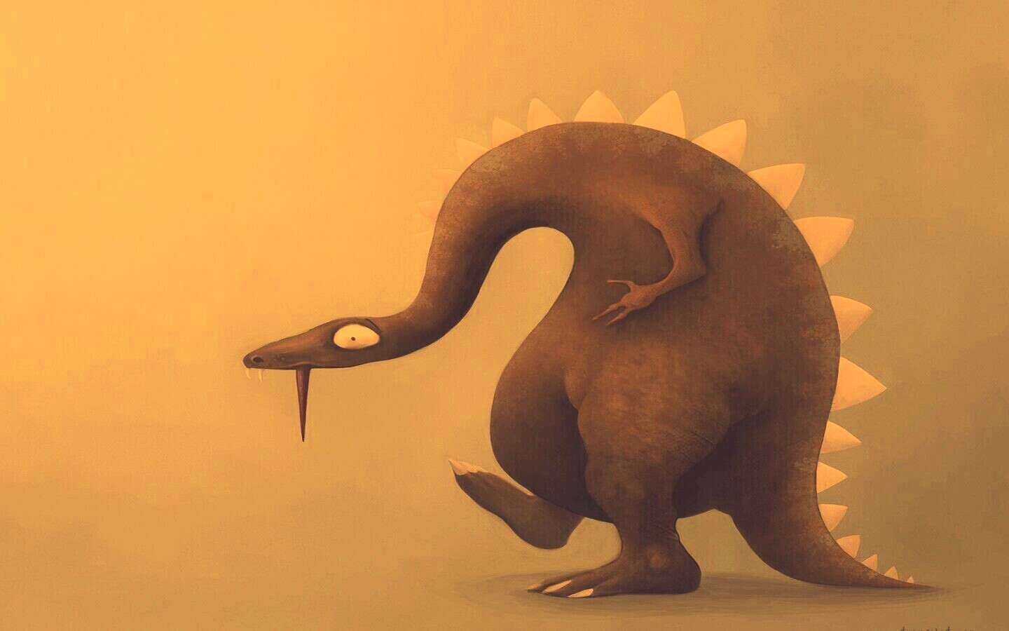 Рисованый динозавр обои