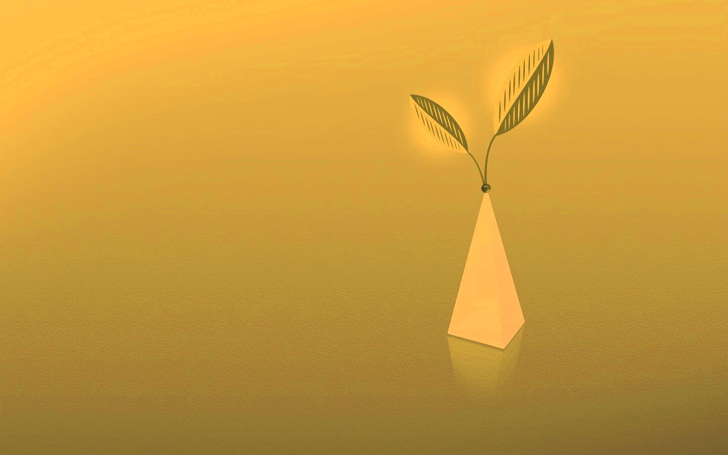 Пирамида и листик обои