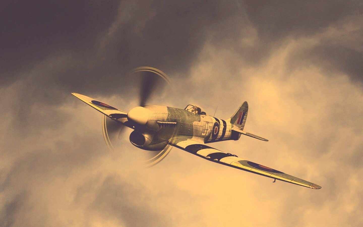 Истребитель времён Второй Мировой Войны обои