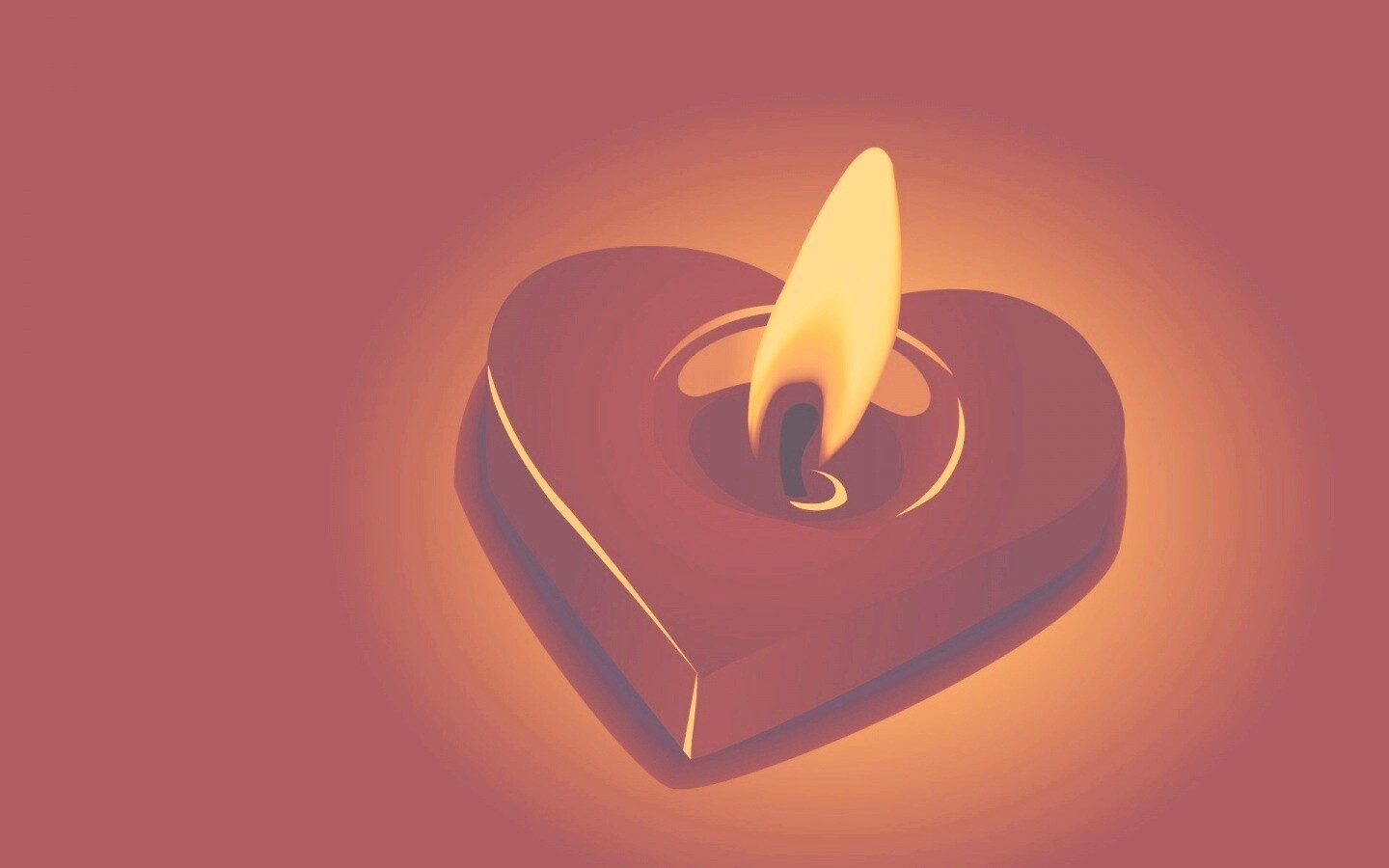 Свеча для Дня всех влюбленных обои