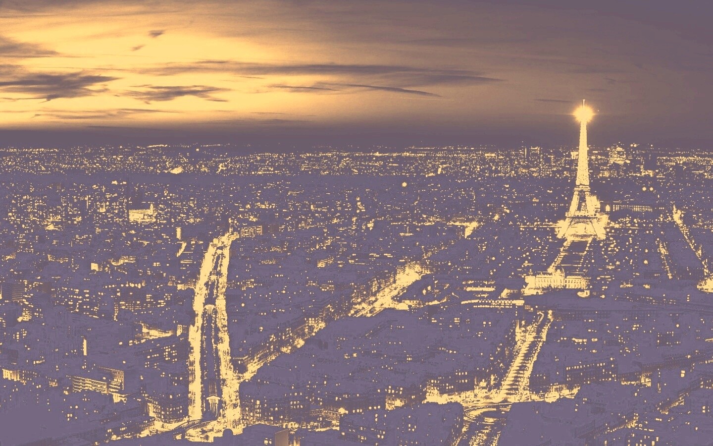 Ночной париж обои