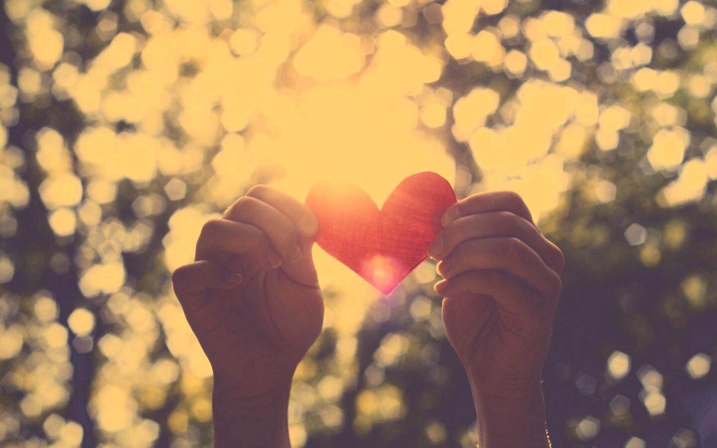 Бумажное красное сердце обои