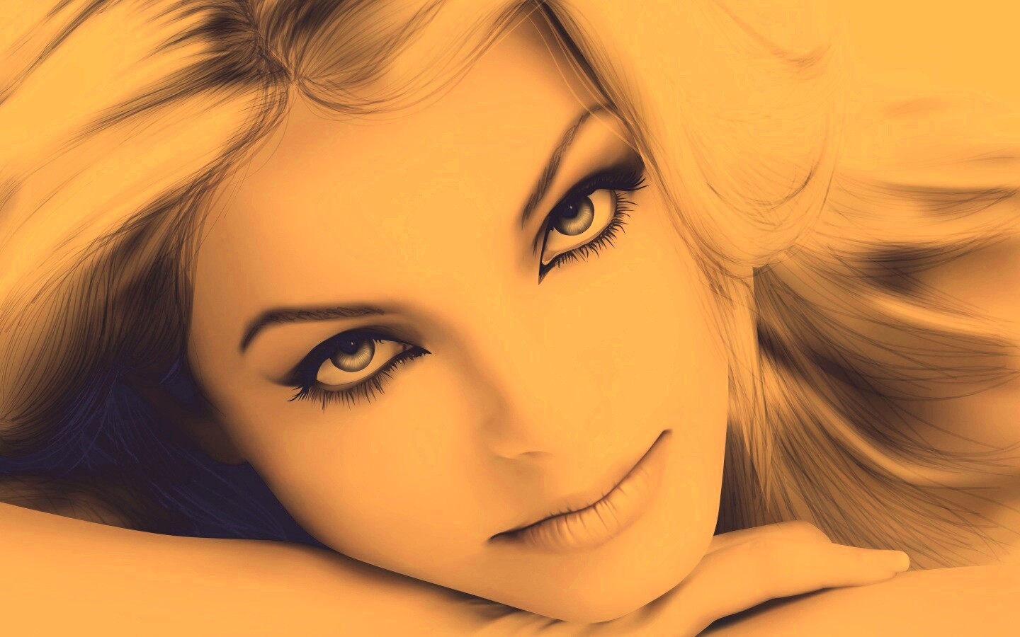 Девушка в векторе обои