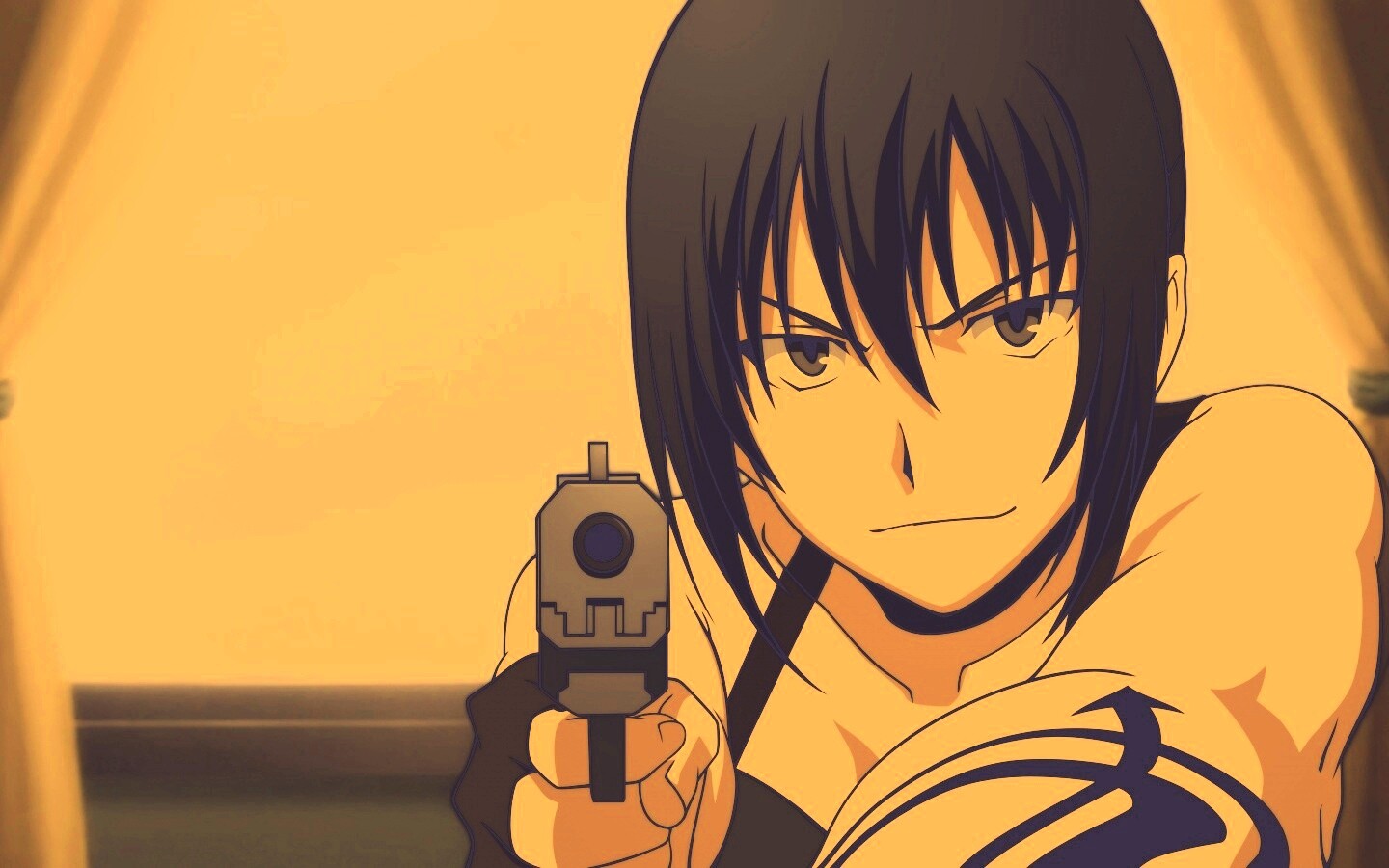 Девушка с пистолетом обои