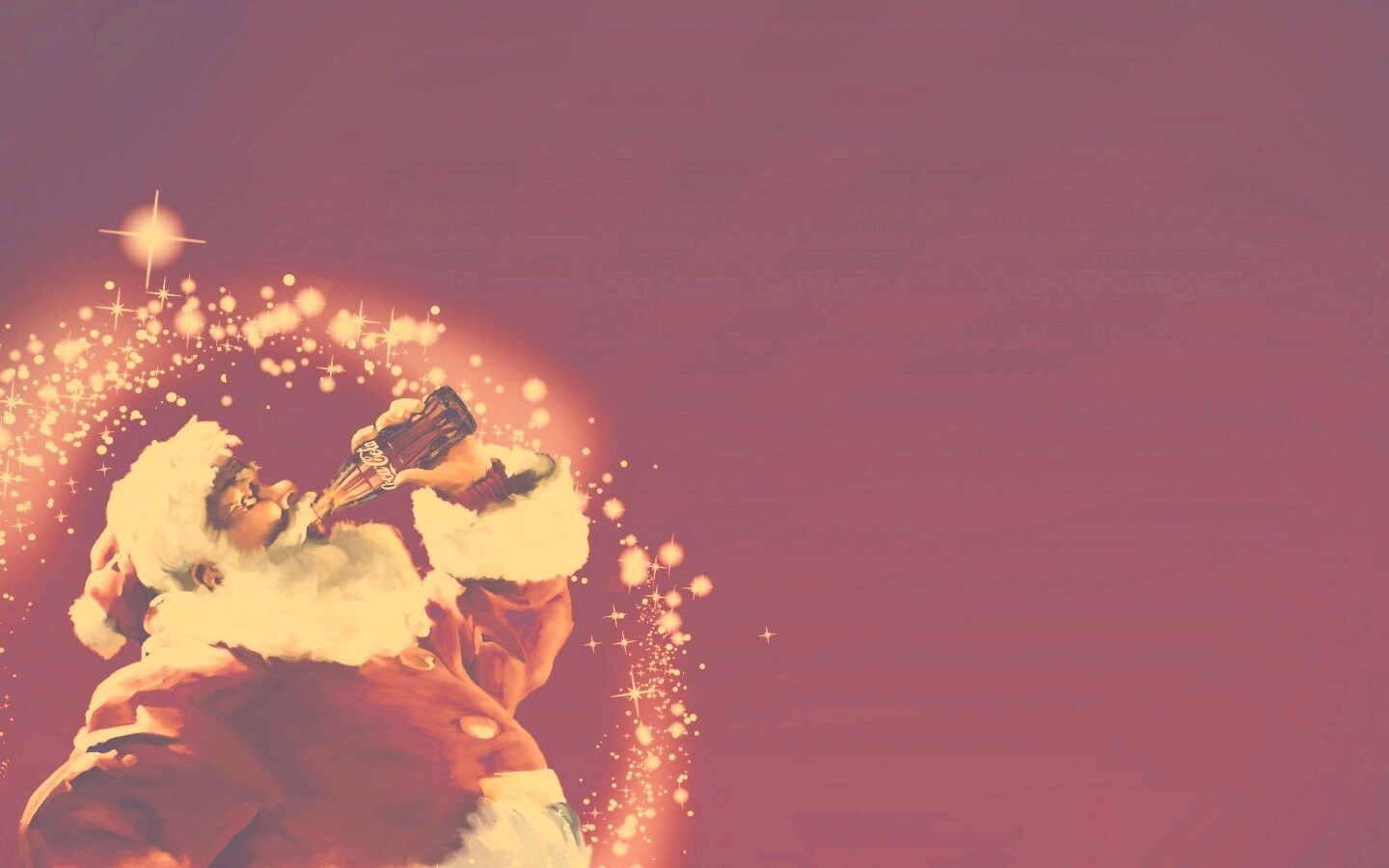 Санта Клаус с кока-колой обои