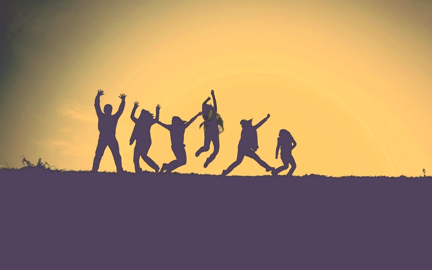 Силуэты людей обои