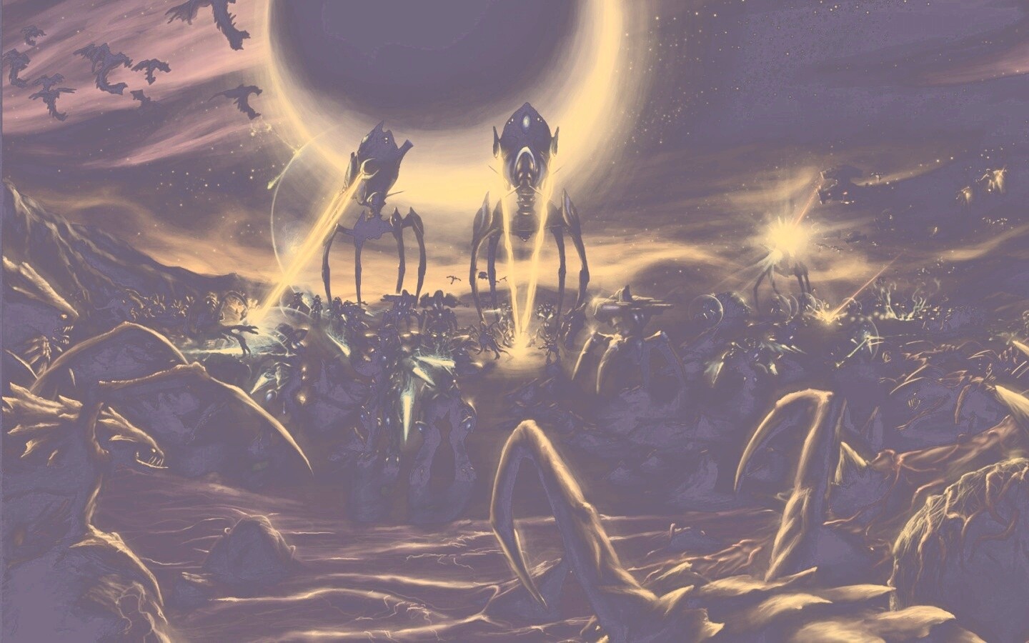 Протосы против зергов обои