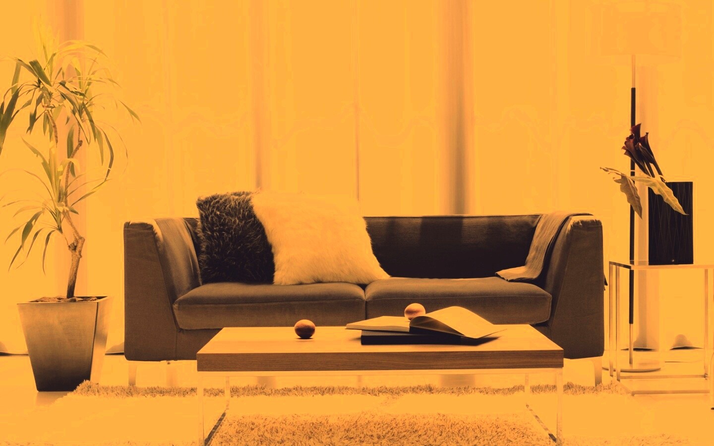 Гостиная с интересным дизайном обои