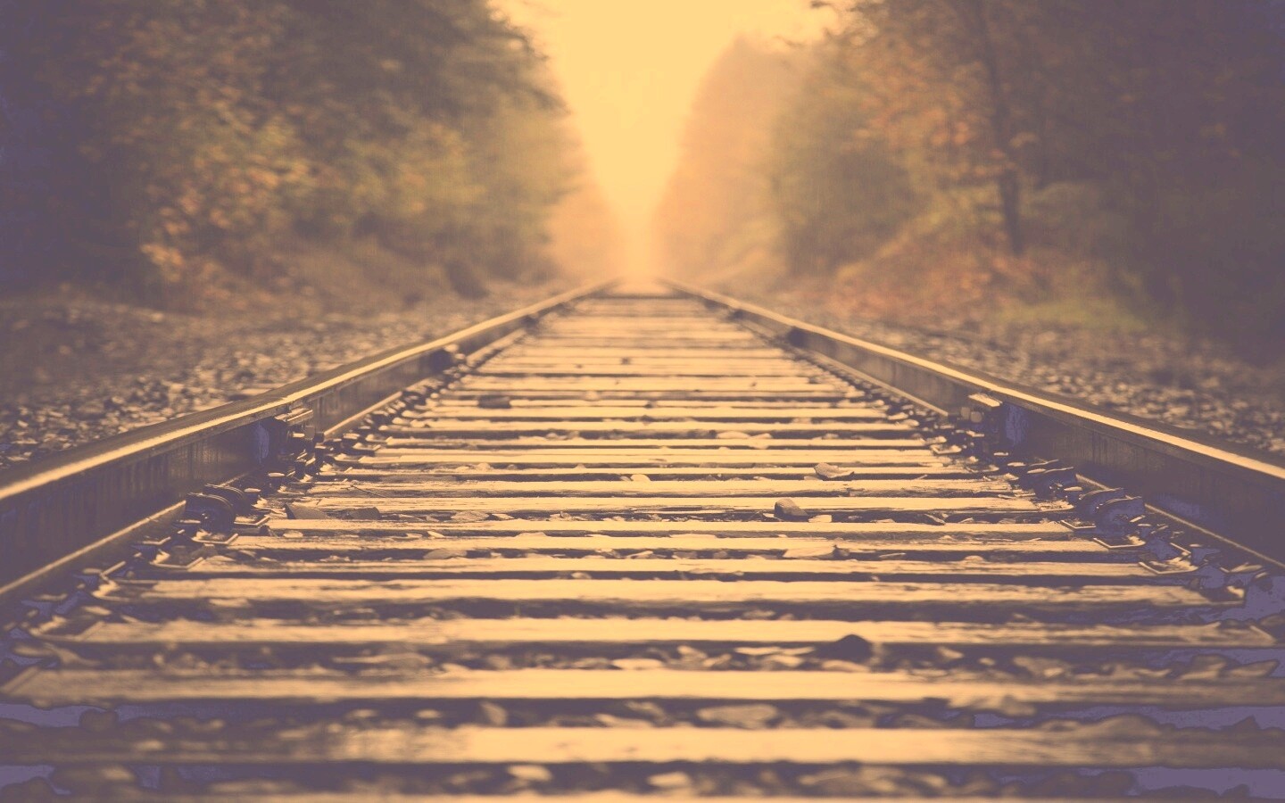 Железная дорога после дождя обои