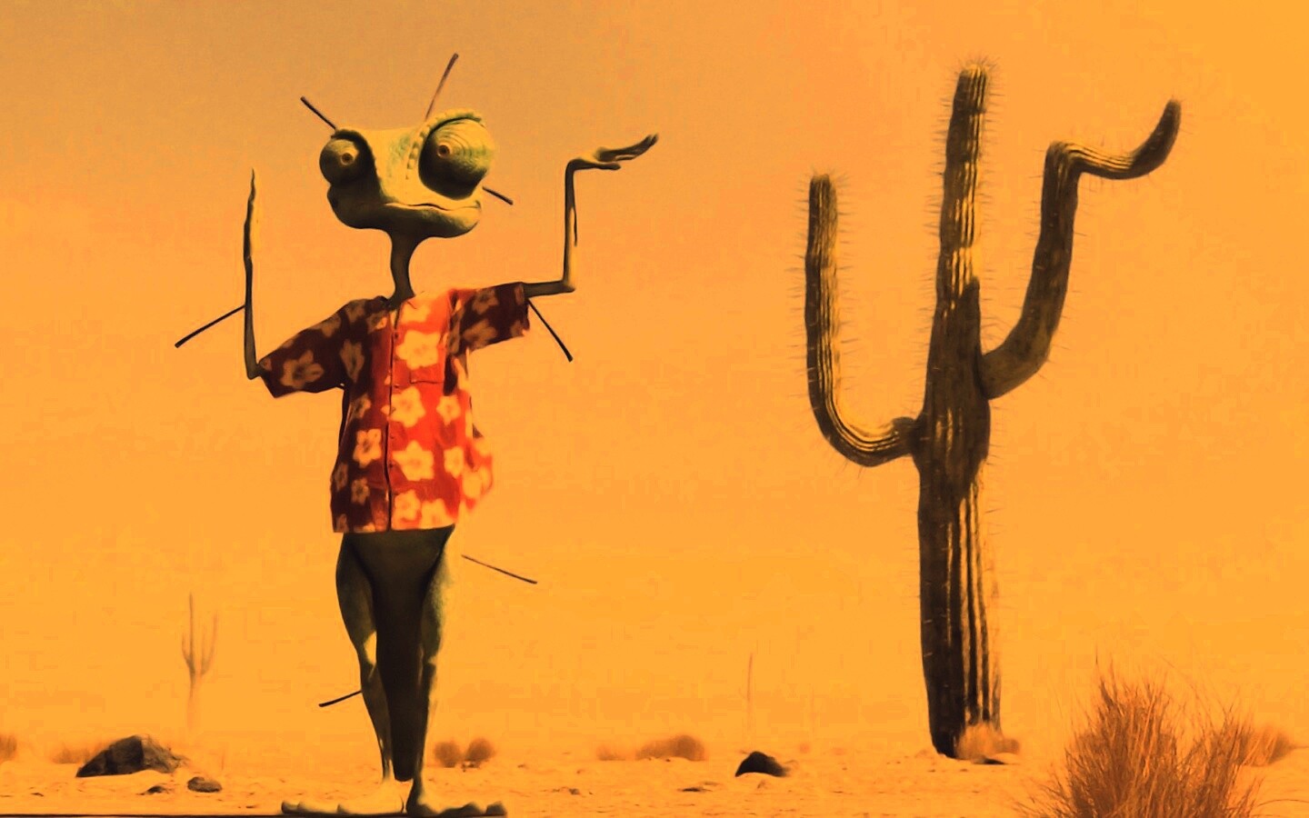 Ранго и кактус обои