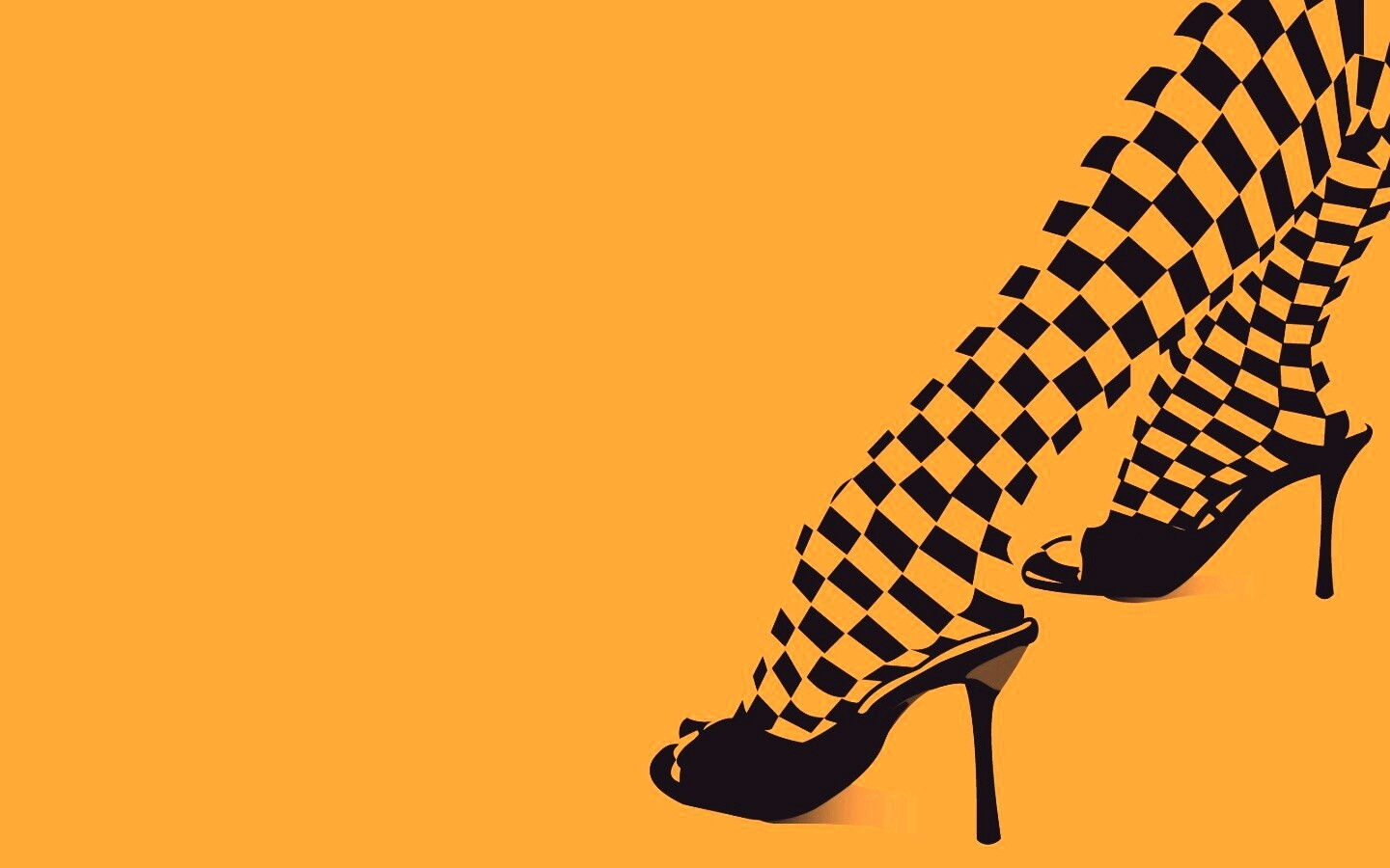 Ножки в шахматных колготах обои