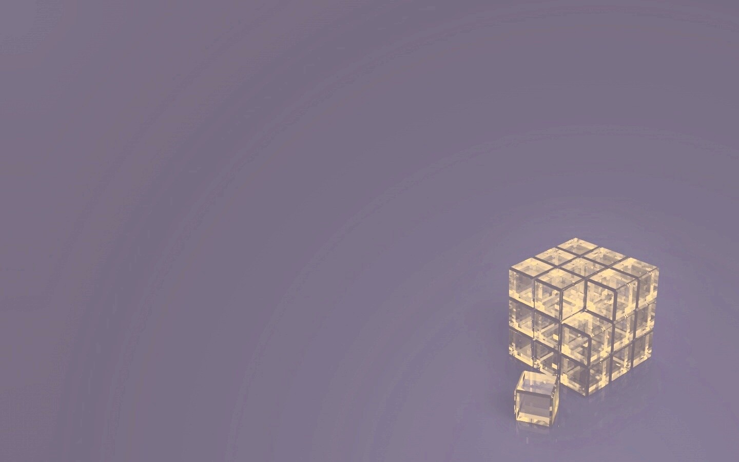 Стеклянный куб обои