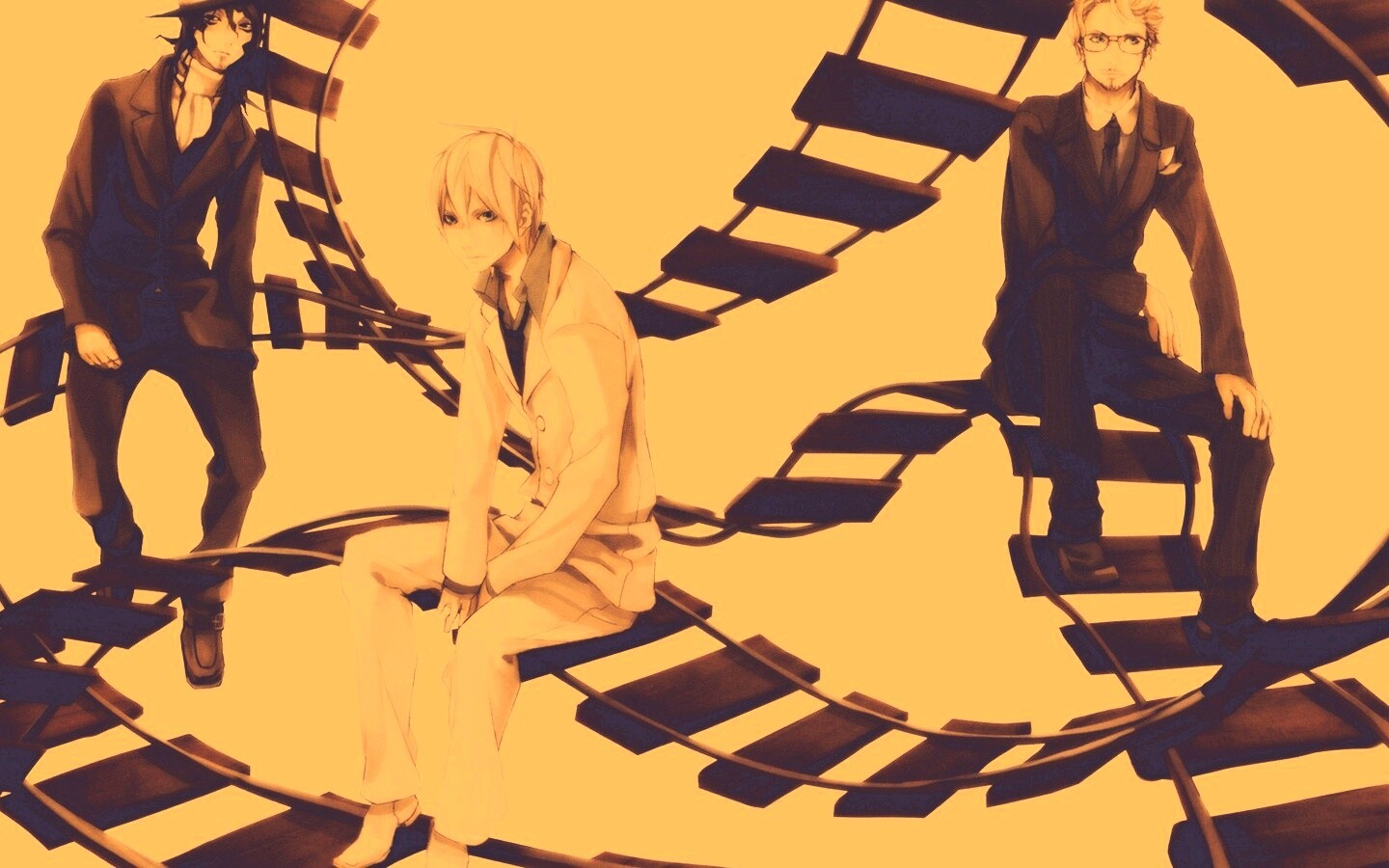 Парни в костюмах обои