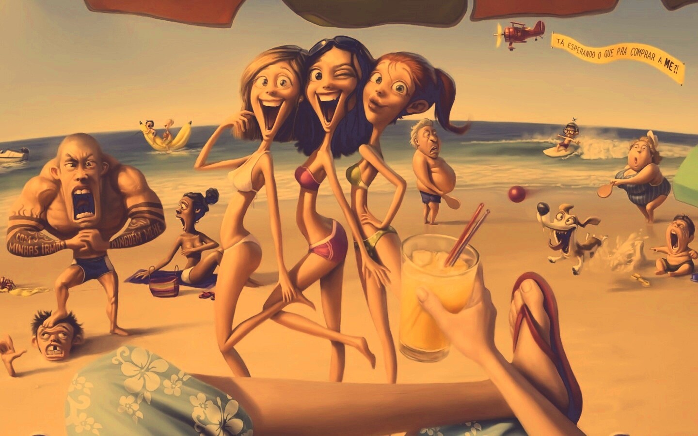 На пляжу ляжу) обои