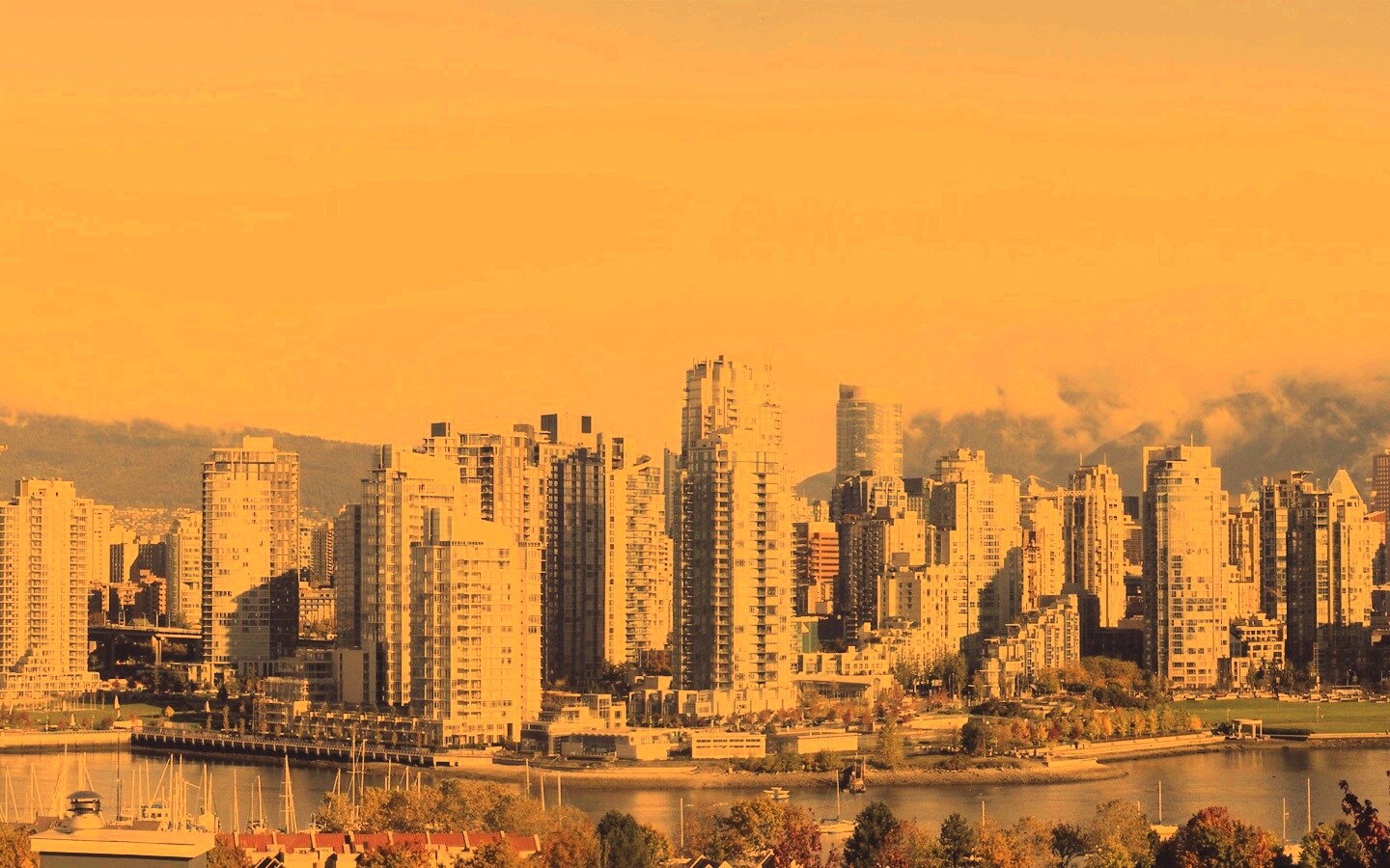 Панорама города обои