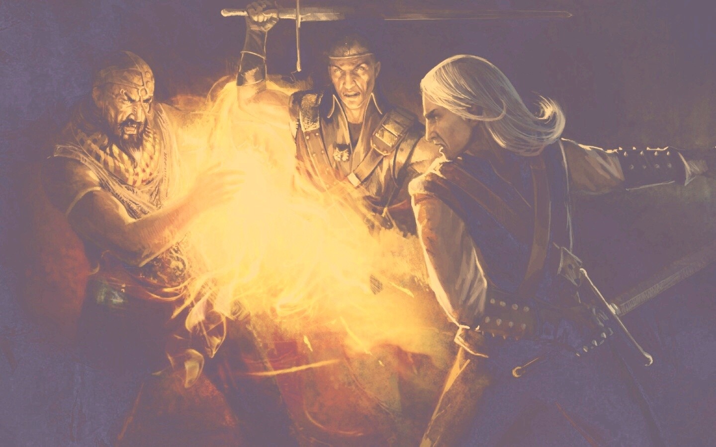 Геральт и Беренгар против Азара обои