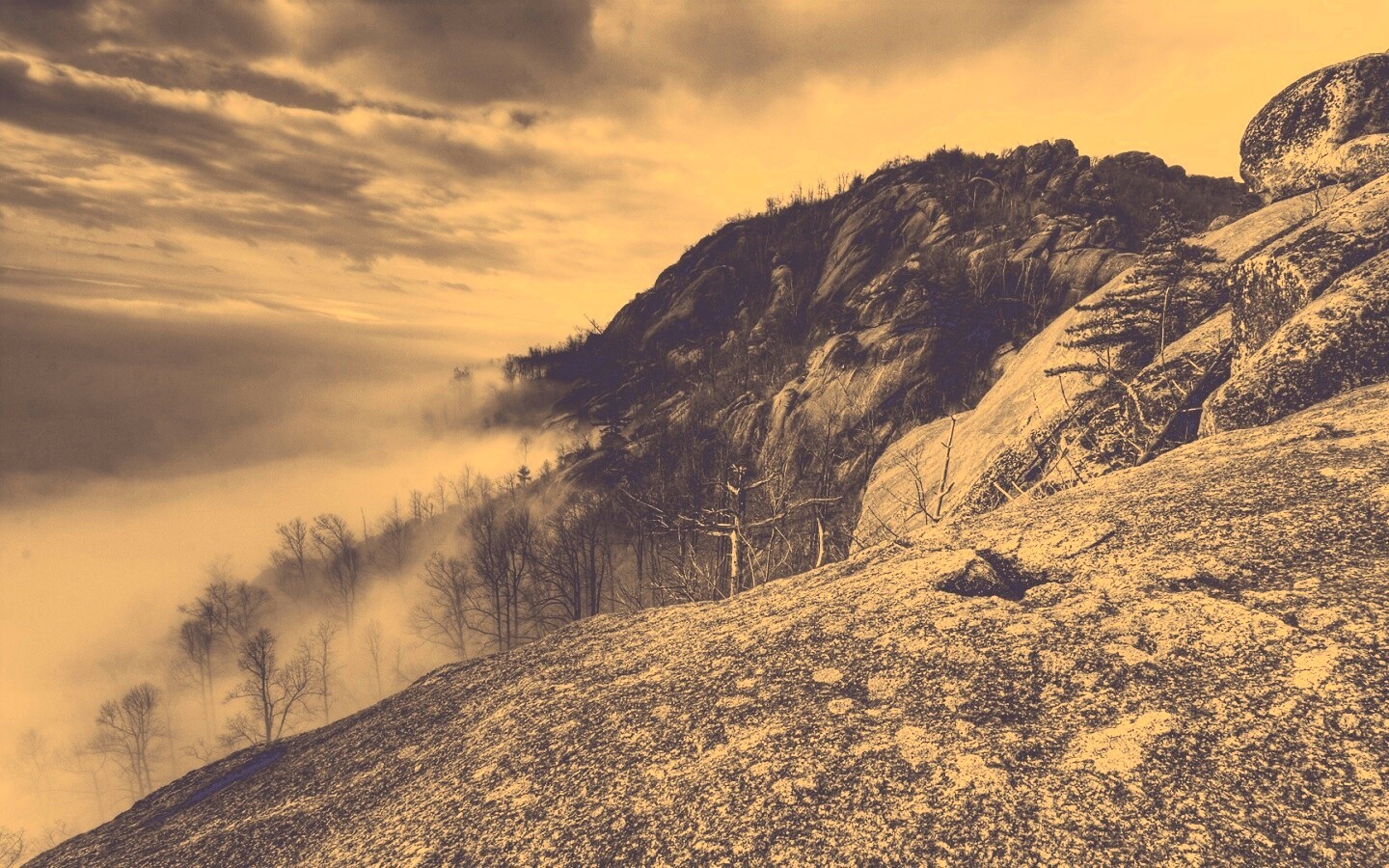 Туманные горы обои