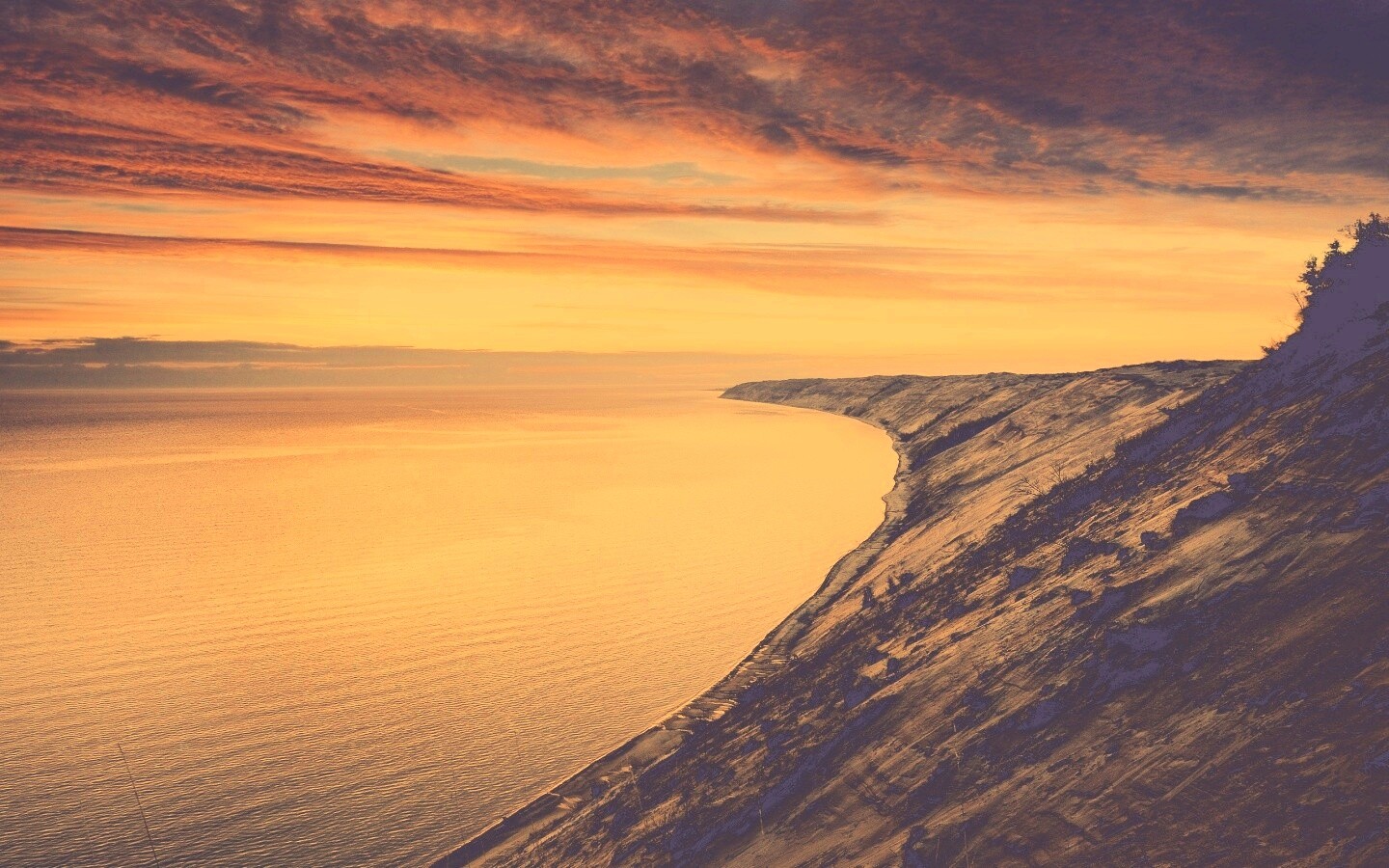 Море на закате обои