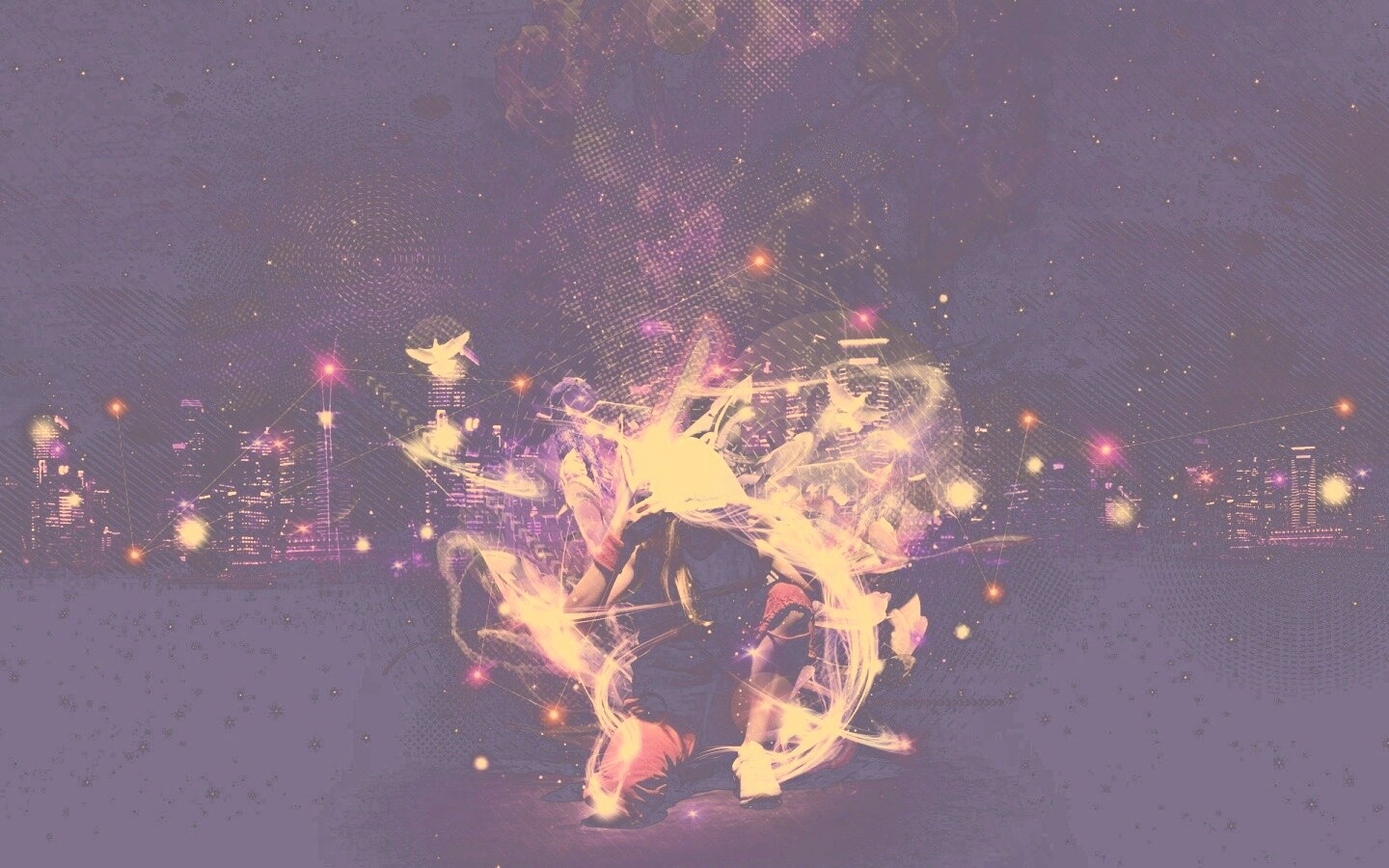 Фристайл арт с танцующей девушкой обои