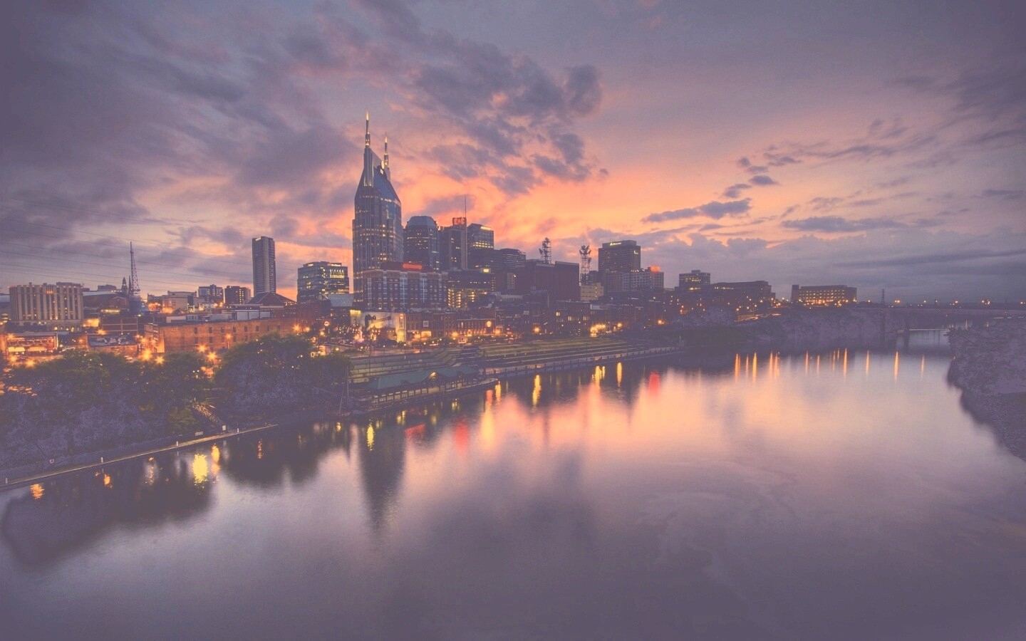 Ночной город обои