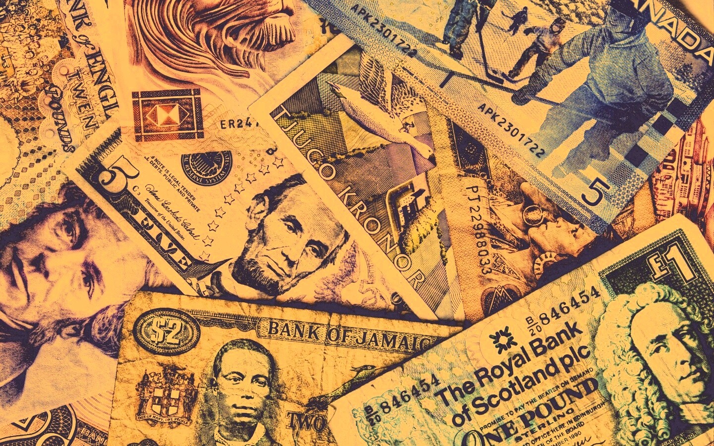 Купюры из разных стран обои