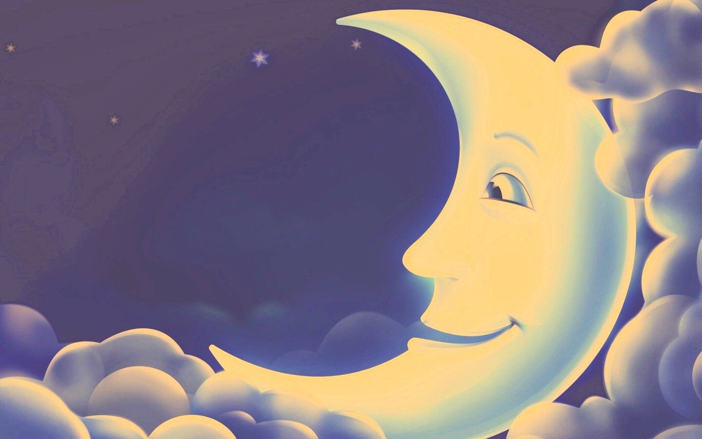 Мультяшный месяц обои