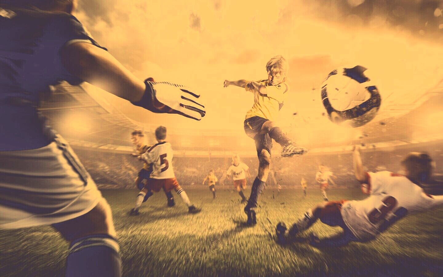 Игра в футбол обои