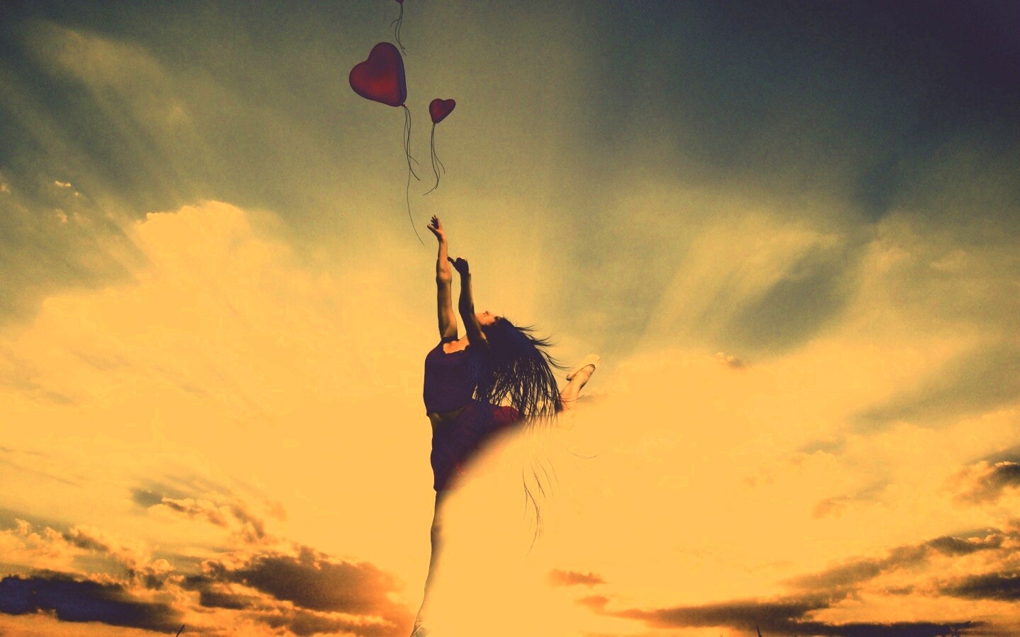 Отпускаяю сердце в небеса обои