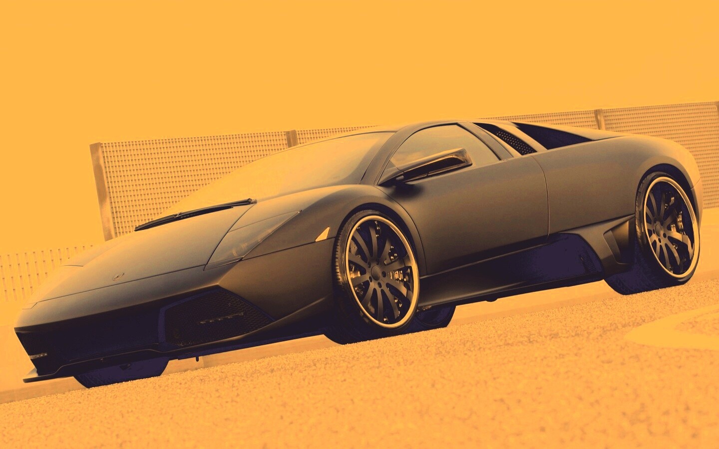 Lamborghini Reventon черного цвета обои