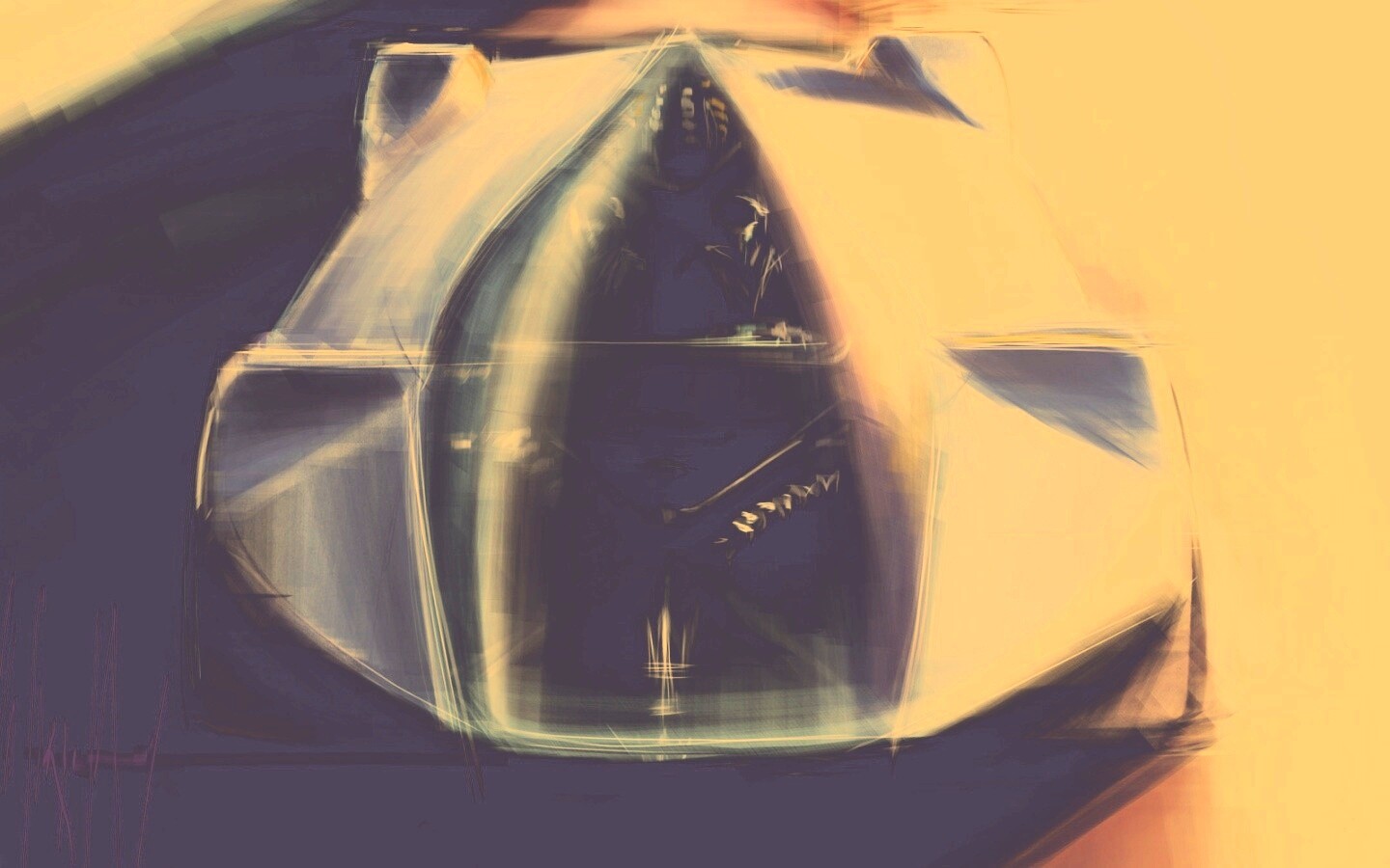 Зарисовка Maserati Birdcage обои