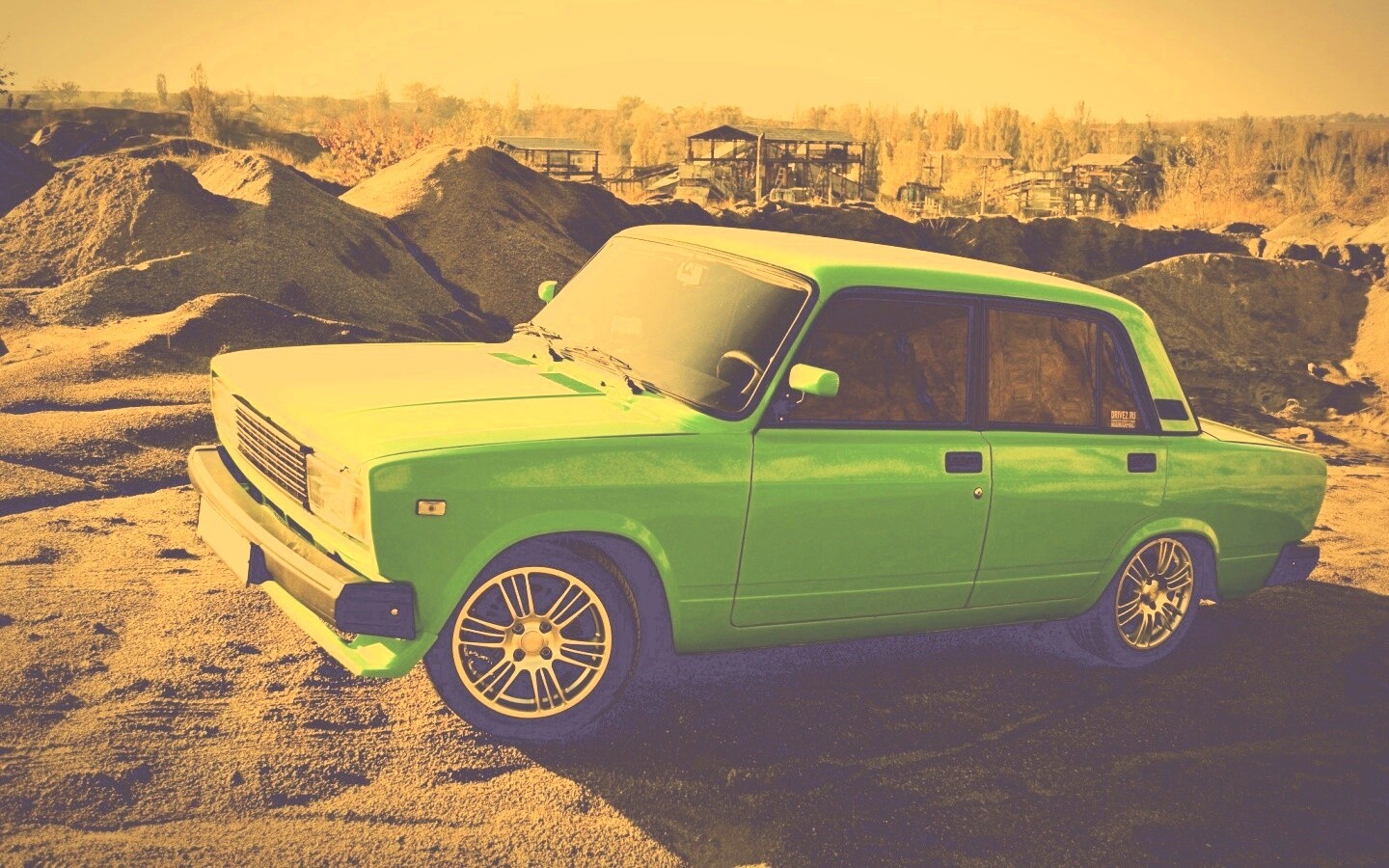 Кислотные жигули обои