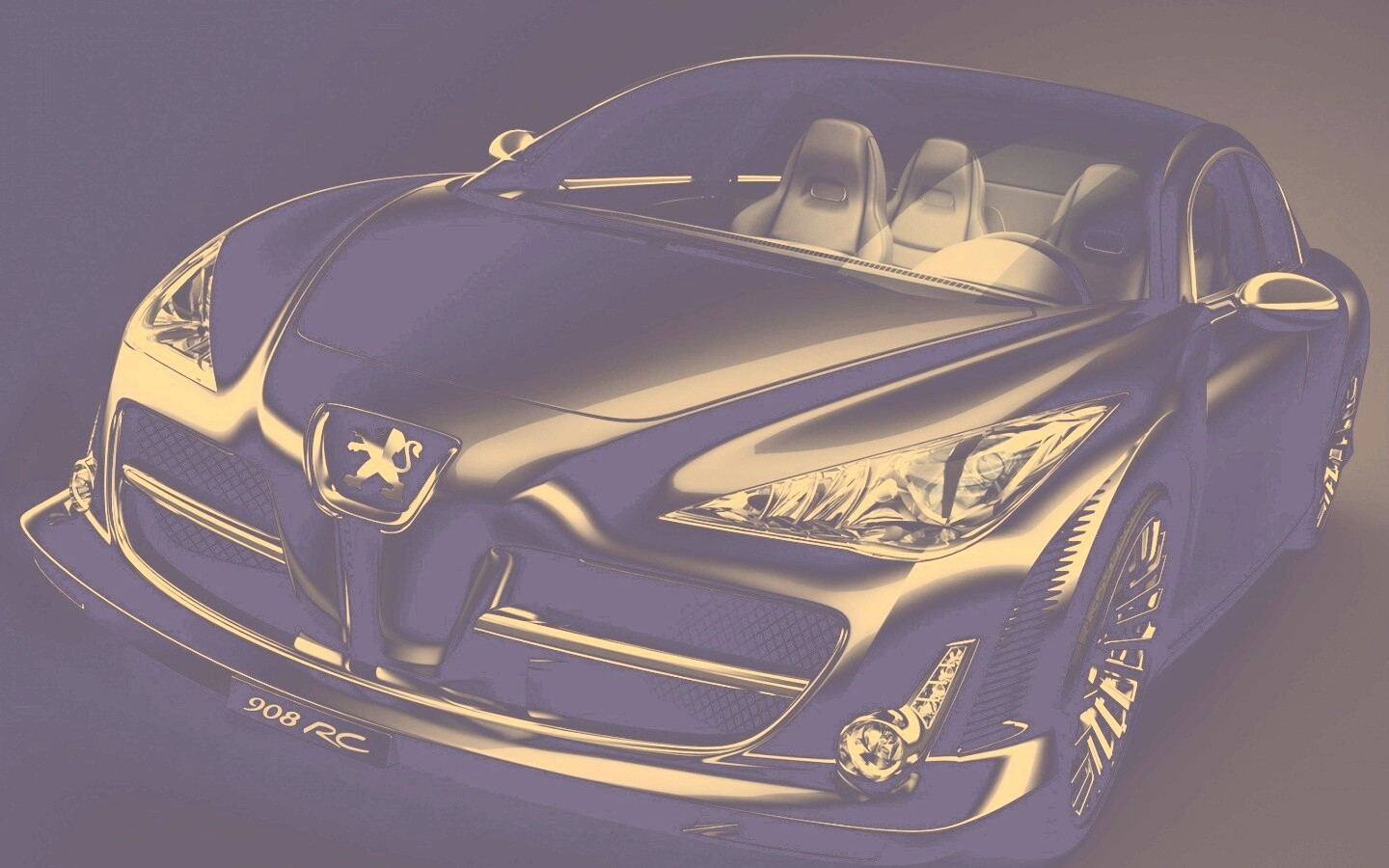 Чёрный Пежо обои