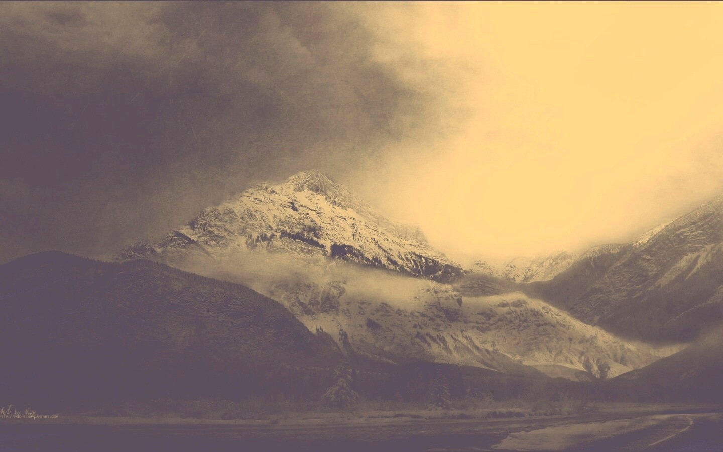 Ч/Б фото гор обои